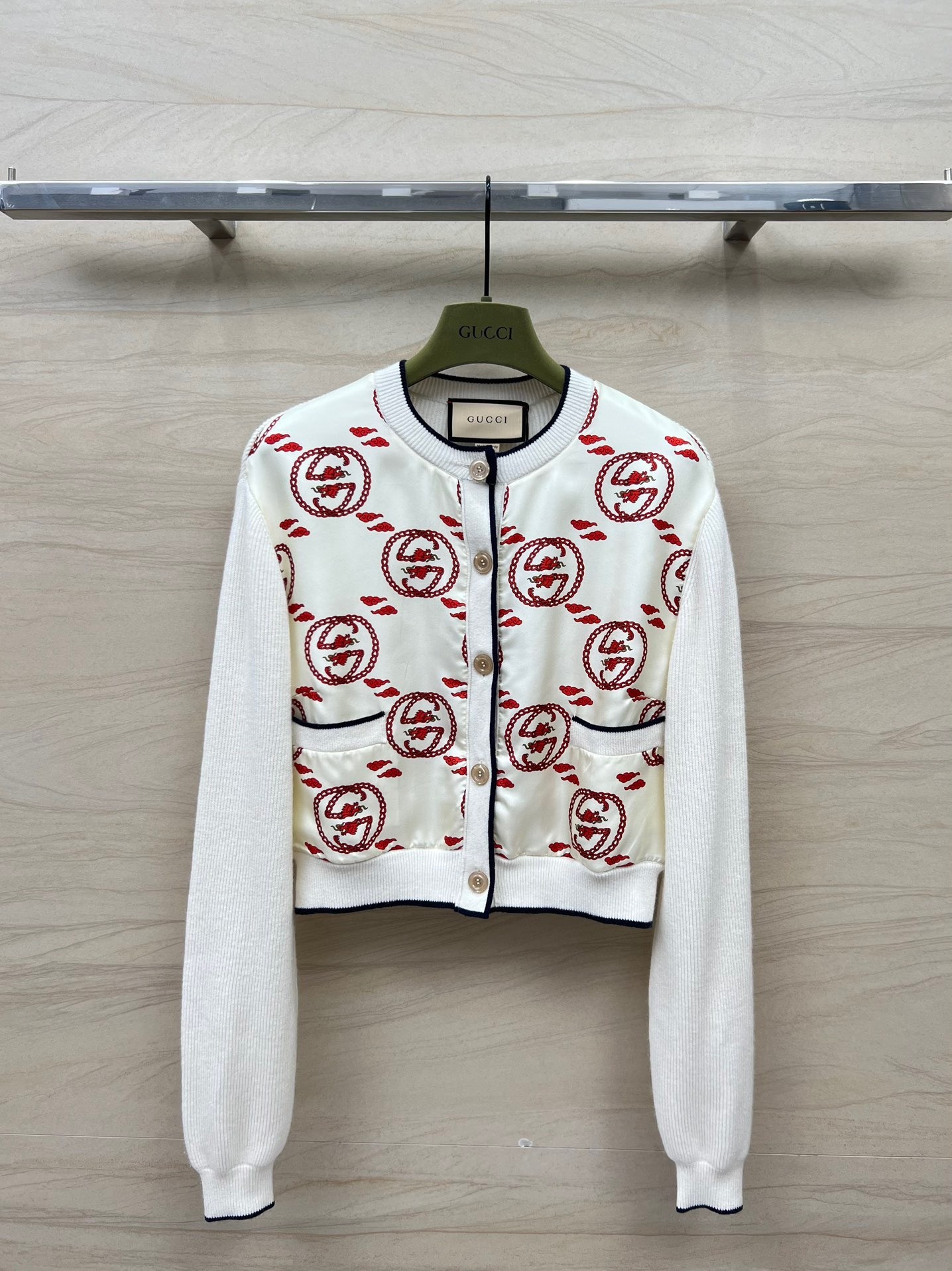 Gucci Clothing Cardigans Printing Knitting Silk Spring Collection