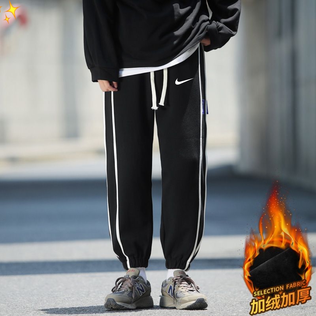 Nike Roupa Calças Preto Cinzento Claro Unissexo Colecção de Inverno Casual