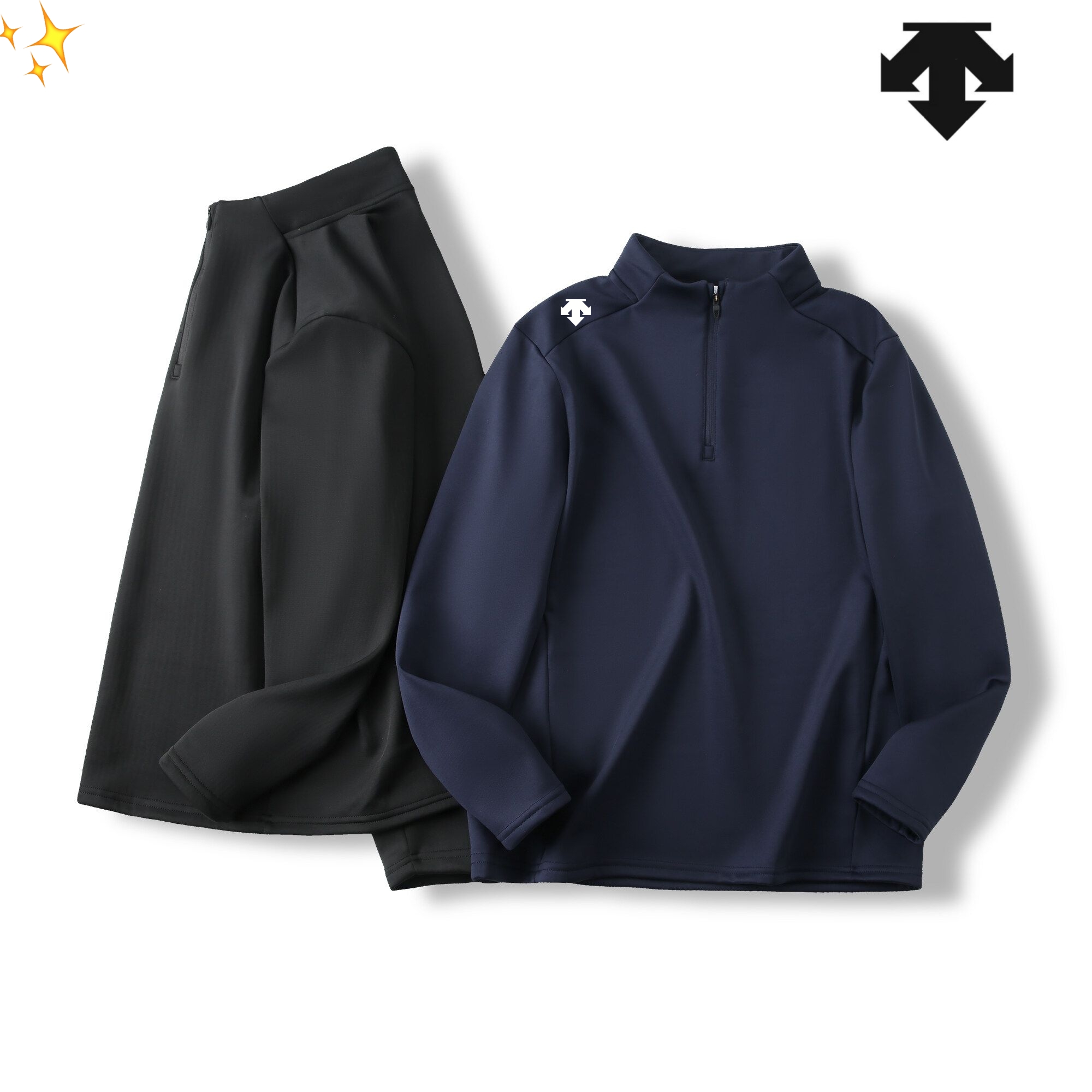 🛒购物价：   💰180（加绒款）
𝗗𝗲𝘀𝗰𝗲𝗻𝘁𝘀 迪桑特
 迪家冬季加绒半高领运动休闲卫衣	
 最近很多地方都开始降温了，这款版型比较日常，抗菌速干科技，高效排湿专为运动设计，单穿也保暖!展现极简美学，时尚“型”!属于怎么搭都不会出错的!
作为一件运动款，弹性毋庸置疑很好，面料含20%的氨纶弹力大，能很好的吸湿排汗，立体收腰剪裁可以展现曲线美H型身材也能看到腰身，最让我喜欢的是这个材质不容易静电，秋冬静电问题真的让人抓狂有没有!领口是半拉链的，保暖防风，原版定制半拉链，潮流穿搭
颜色：黑色  藏青色
尺码：M-3XL





