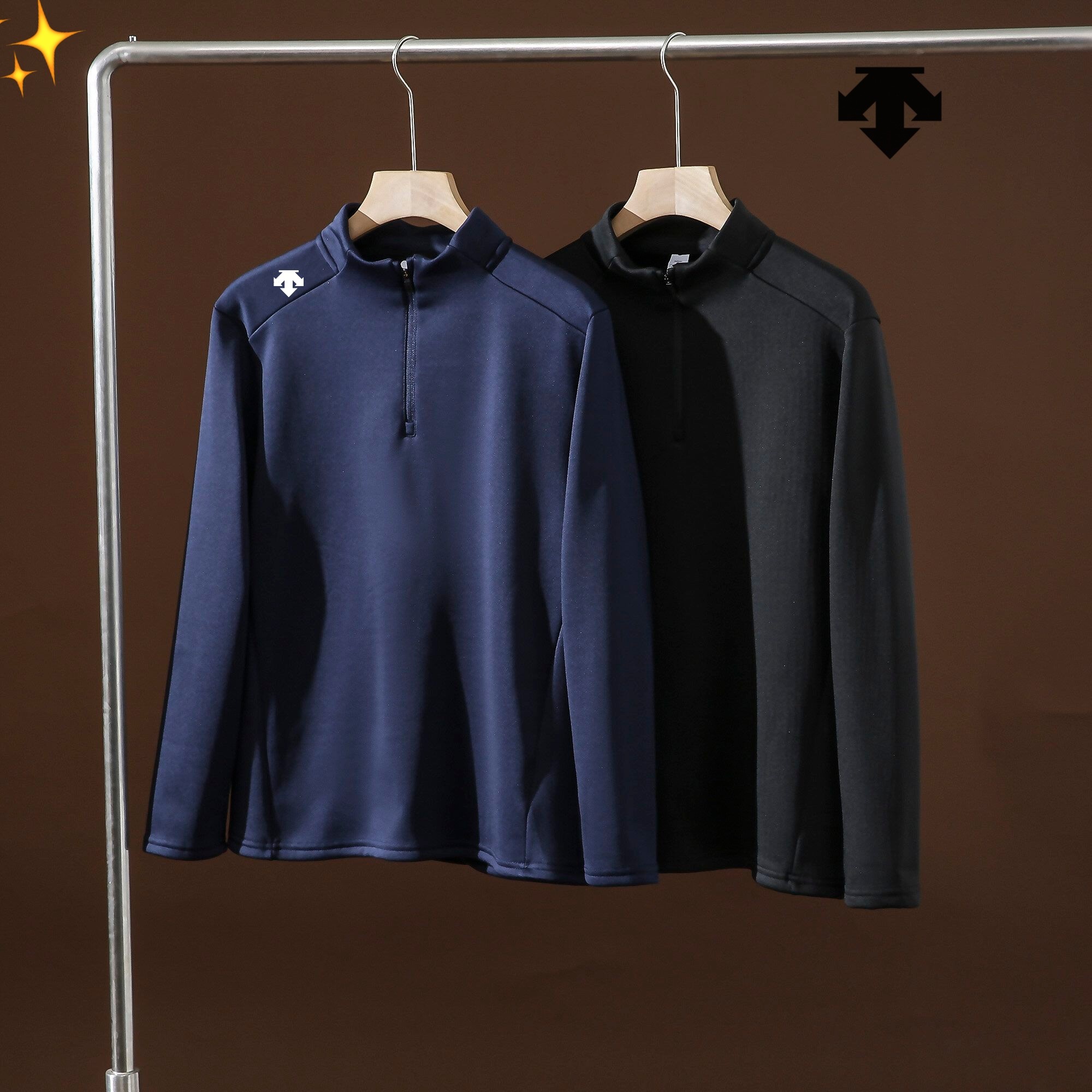 🛒购物价：   💰180（加绒款）
𝗗𝗲𝘀𝗰𝗲𝗻𝘁𝘀 迪桑特
 迪家冬季加绒半高领运动休闲卫衣	
 最近很多地方都开始降温了，这款版型比较日常，抗菌速干科技，高效排湿专为运动设计，单穿也保暖!展现极简美学，时尚“型”!属于怎么搭都不会出错的!
作为一件运动款，弹性毋庸置疑很好，面料含20%的氨纶弹力大，能很好的吸湿排汗，立体收腰剪裁可以展现曲线美H型身材也能看到腰身，最让我喜欢的是这个材质不容易静电，秋冬静电问题真的让人抓狂有没有!领口是半拉链的，保暖防风，原版定制半拉链，潮流穿搭
颜色：黑色  藏青色
尺码：M-3XL





