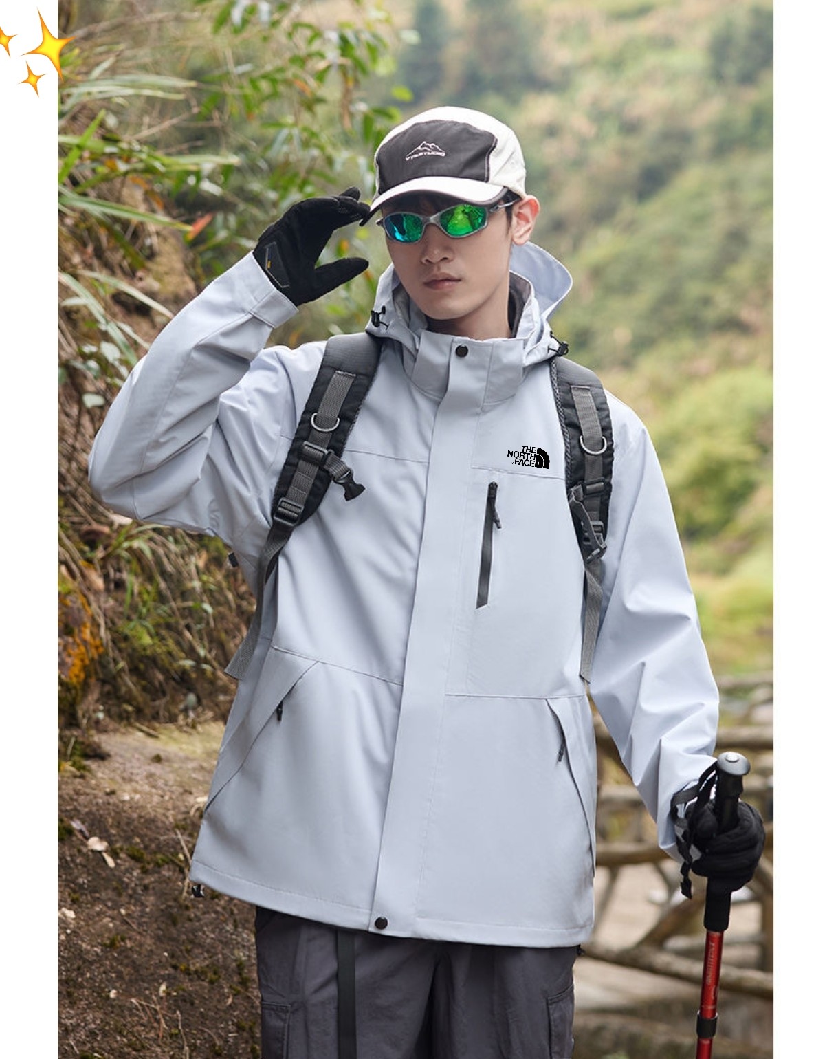 供货价:125💰『云仓特别款』出口贸易版本,天花板版本,原包装+原吊牌  
    The North Face/TNF北面爆品！宽松户外连帽冲锋衣外套•男女同款
25年秋季新款，专柜同步新品！
高品质的货！
喜欢的千万别错过。
首先这款衣服款式属于高定版的冲锋衣夹克款！
上身非常的潮！
面料采用的是GORE-TEX面料！
GORE-TEX面料，长穿户外品牌衣服的应该多少都有了解！
面料防风防水，当然了防风防水的面料很多！
但是GORE-TEX面料的防风防水是可以说是数一数二的！
这个面料也是进口客供的面料！

细节满满的赞。强烈推荐潮男潮女必备单款！
店主亲自推荐，必须自留款！
尺码：M-4XL
颜色：黑色 紫色 黄色 粉色 灰色 暖白 红色 蓝














            