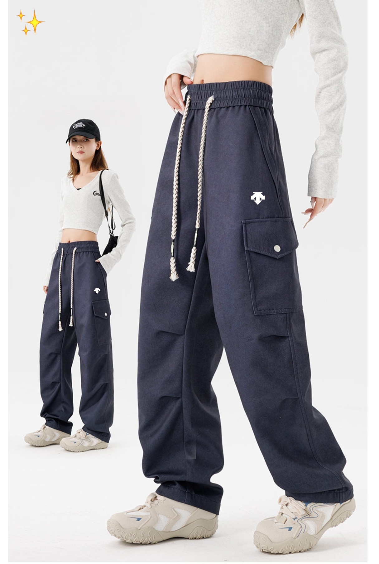 供货价:90💰『高瑞轻量化』常熟特别货,极致做工贸易款,原包装+原吊牌
       DESCENTE迪桑特美式工装裤微喇运动裤运动工装裤
完美呈现经典 纯棉材质 质感特赞 ， 上身舒适有型 超级百搭的一款裤子 喜欢户外旅行 工装风老板们必不可少的一条裤子！ 男女皆可上身 工装裤版型加上两侧大口袋经典不过时，快手抖音小红书已推爆， 质量保证 真的是必入手的一款裤子! 完美穿搭 百搭不挑人 

颜色:浅绿 蓝色 棕色
尺码:M-4XL



















