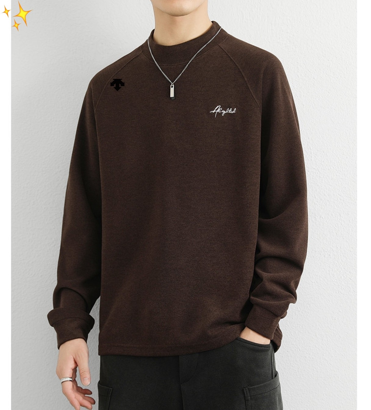 供货价:80💰『常熟热销篇章』顶级贸易货,工厂1:1定制,原包装+原吊牌
  DESCENTE迪桑特高品质 半 高领阳离子长袖纯色宽松简约保暖打底衫外套
🔥超级大爆款 实体店卖爆 一货难求的来了 完!全!不!挑!人! 轻松驾驭 巨好看巨白搭 万元ZP打版 1:1完美还原 
 🔥逼格直接拉满 单穿叠穿都好看 男女都可以轻松驾驭 如果你更在意品质 也要尊重价格 和市面上那种薄的透底一穿起球的垃圾货完全不是一码事 如果说款式让你一眼发亮 那品质才是你更应该关注的点 逼格直接拉满 单
🔥质量决定上身效果 质量差再好的款式也是城乡结合部气质 我们只做长久生意 质量决定人品 拿回去放心穿放心洗 版型品质绝对让你眼前一亮 只做对版高品质 做高货硬货 拒绝垃圾货 拒绝快餐货 良心品质 良心价格 你值得拥有 !
颜色: 黑灰 米杏 花驼 花灰 深咖
尺码:M L XL 2XL 3XL【见下图】