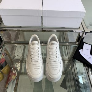 High Quality Perfect Celine Skateboard Shoes White Unisex Spring/Summer Collection Fashion Casual