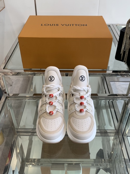 Louis Vuitton Archlight White Chunky Sneakers, Lace-up Design, Sizes 35-40 1 Louis Vuitton Archlight White Chunky Sneakers, Lace-up Design, Sizes 35-40