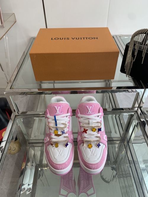 Louis Vuitton Trainer Sneaker Pink Leather, Fashionable and Comfortable Shoes 1 Louis Vuitton Trainer Sneaker Pink Leather, Fashionable and Comfortable Shoes