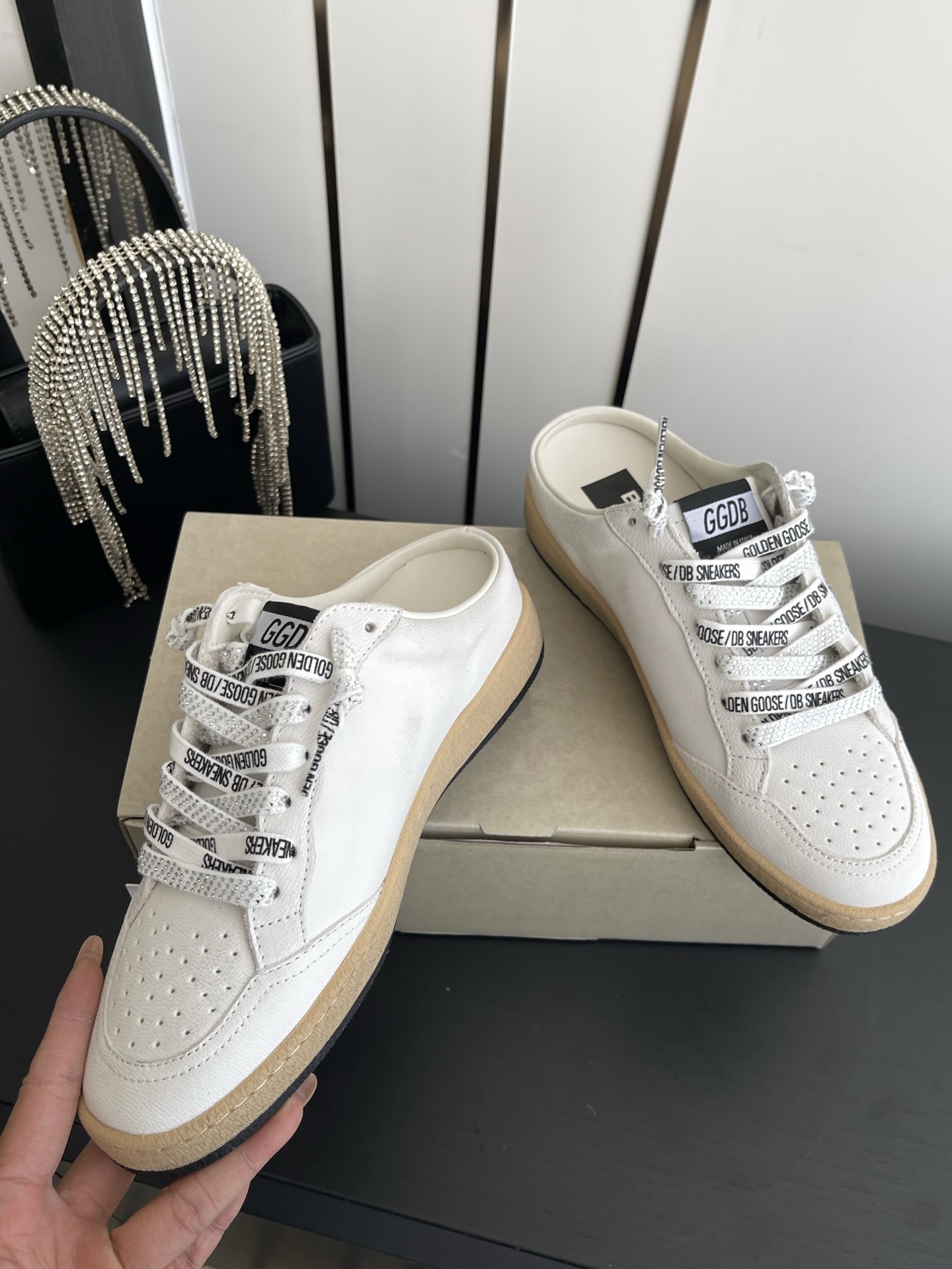 Alexander McQueen 720 26ss春夏新款水钻脏脏板鞋