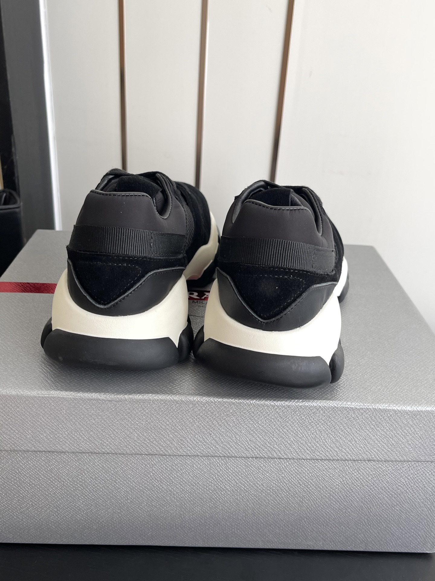 Prada Suede & Mesh Platform Sneakers