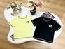 Dior Replica Clothing Kids Clothes T-Shirt Black Yellow Printing Kids Boy Girl Spring Collection Short Sleeve