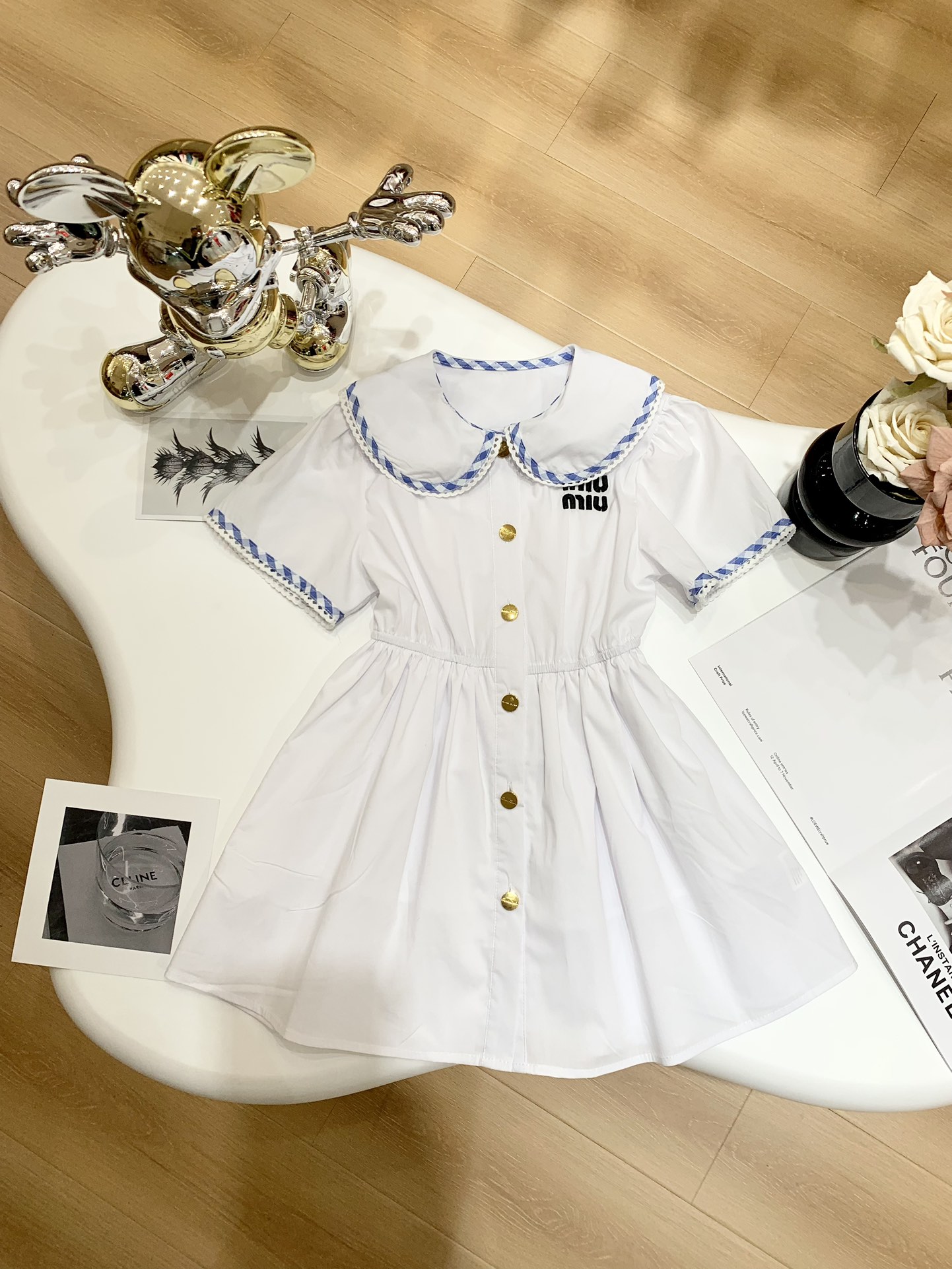 MiuMiu Vestidos Ropa infantil Camisas y blusas Blanco Niños Niña Colección primavera