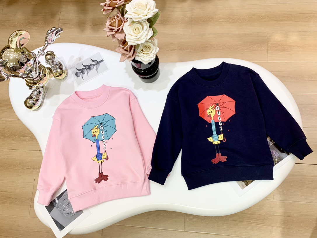 Gucci Clothing Kids Clothes Sweatshirts Wholesale Sale
 Pink Printing Kids Boy Girl Fall Collection