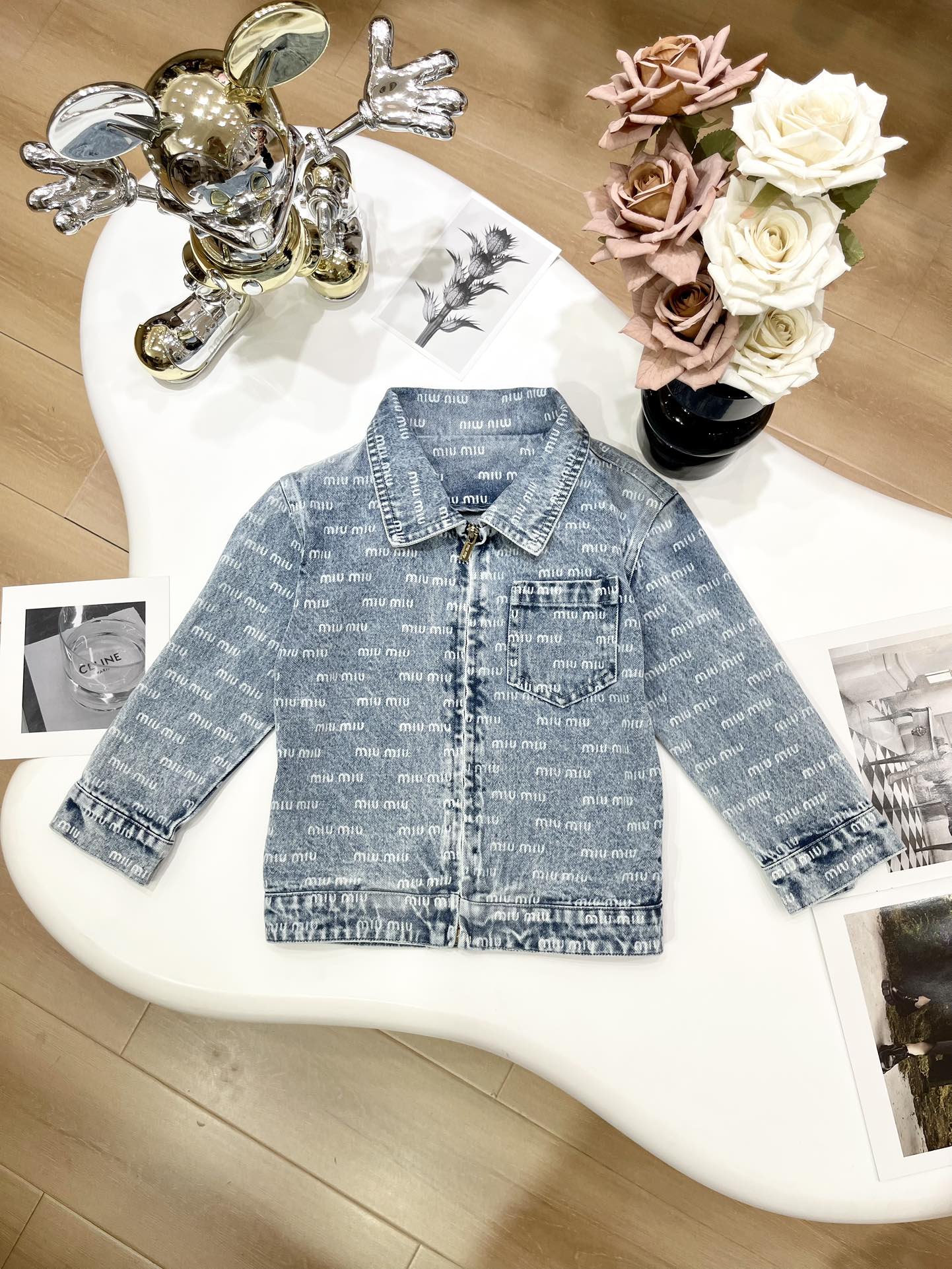 2023 Replica Wholesale Cheap Sales Online
 MiuMiu Buy Clothing Coats & Jackets Kids Clothes Tank Tops&Camis Two Piece Outfits & Matching Sets Blue Printing Kids Girl Fall/Winter Collection