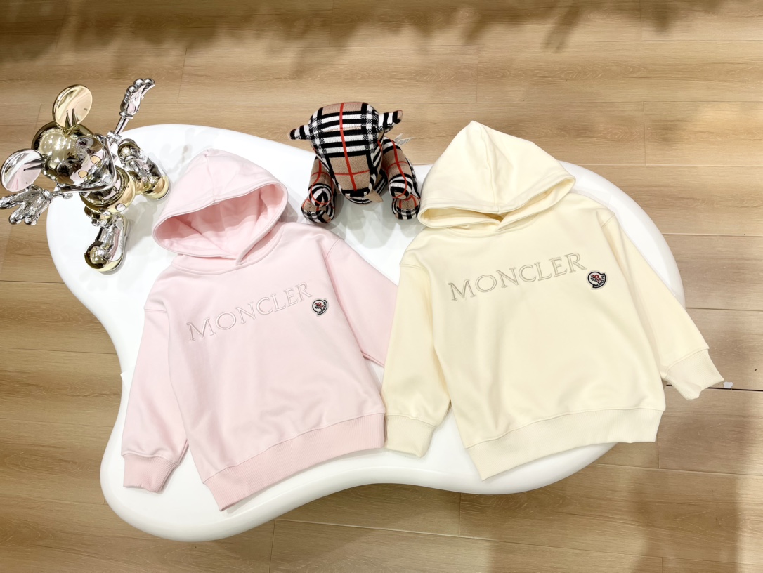 China Sale
 Moncler Clothing Hoodies Kids Clothes Highest quality replica
 Apricot Color Pink Kids Boy Girl Fall/Winter Collection Hooded Top