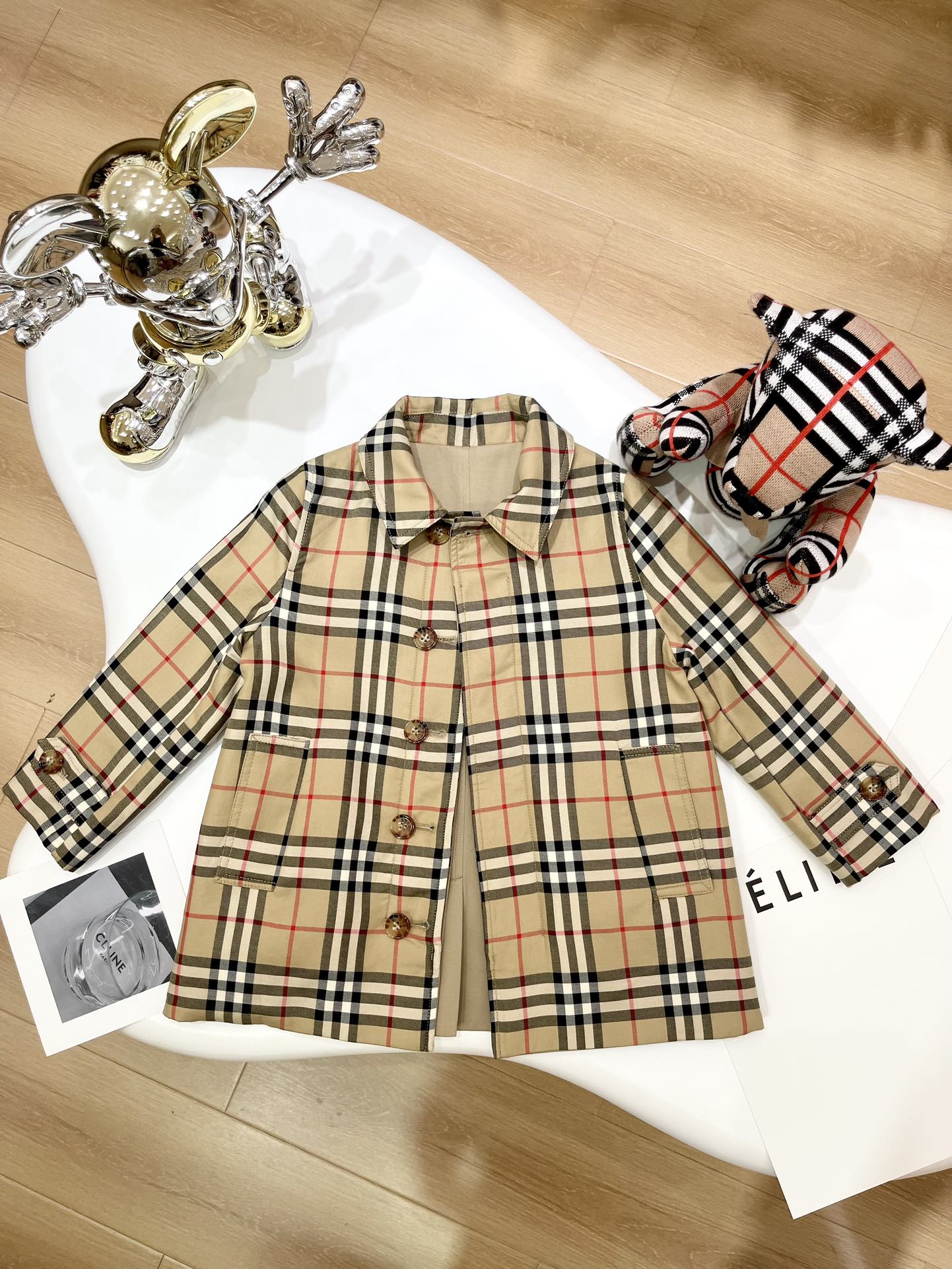 Replica Online
 Burberry Clothing Coats & Jackets Kids Clothes Windbreaker Khaki Lattice Kids Girl Unisex Resin Fall/Winter Collection