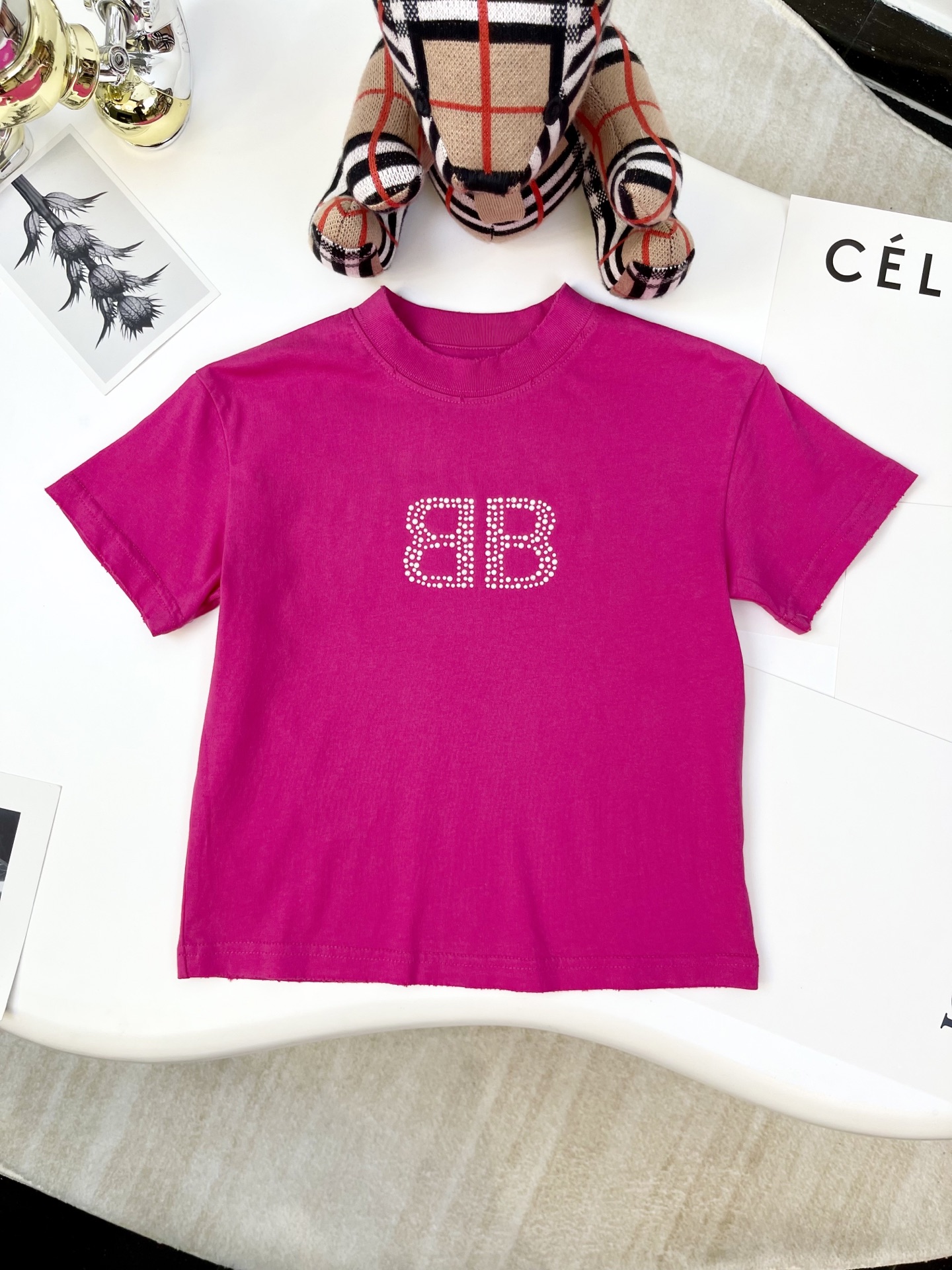 ❤️无少 @88 BALENCIAGA París 🇺🇸 2025 Verano Camiseta Nueva para Niños, Tejido de Perlas Blancas Importadas, Proceso de L…