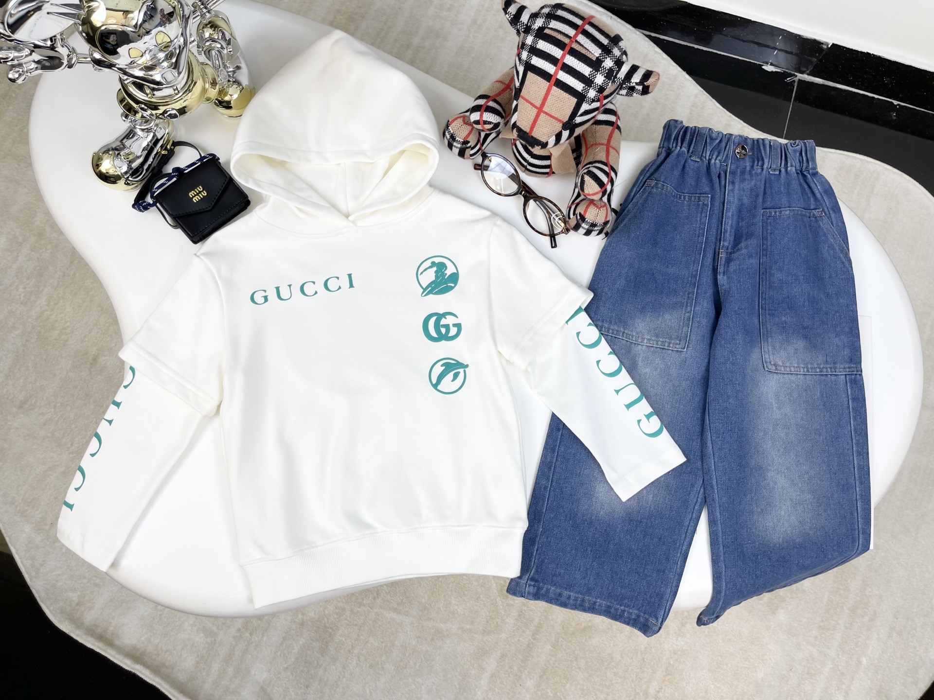 Gucci 2025 Fall/Winter Kids' Collection Hoodie - Heavyweight Cotton Blend