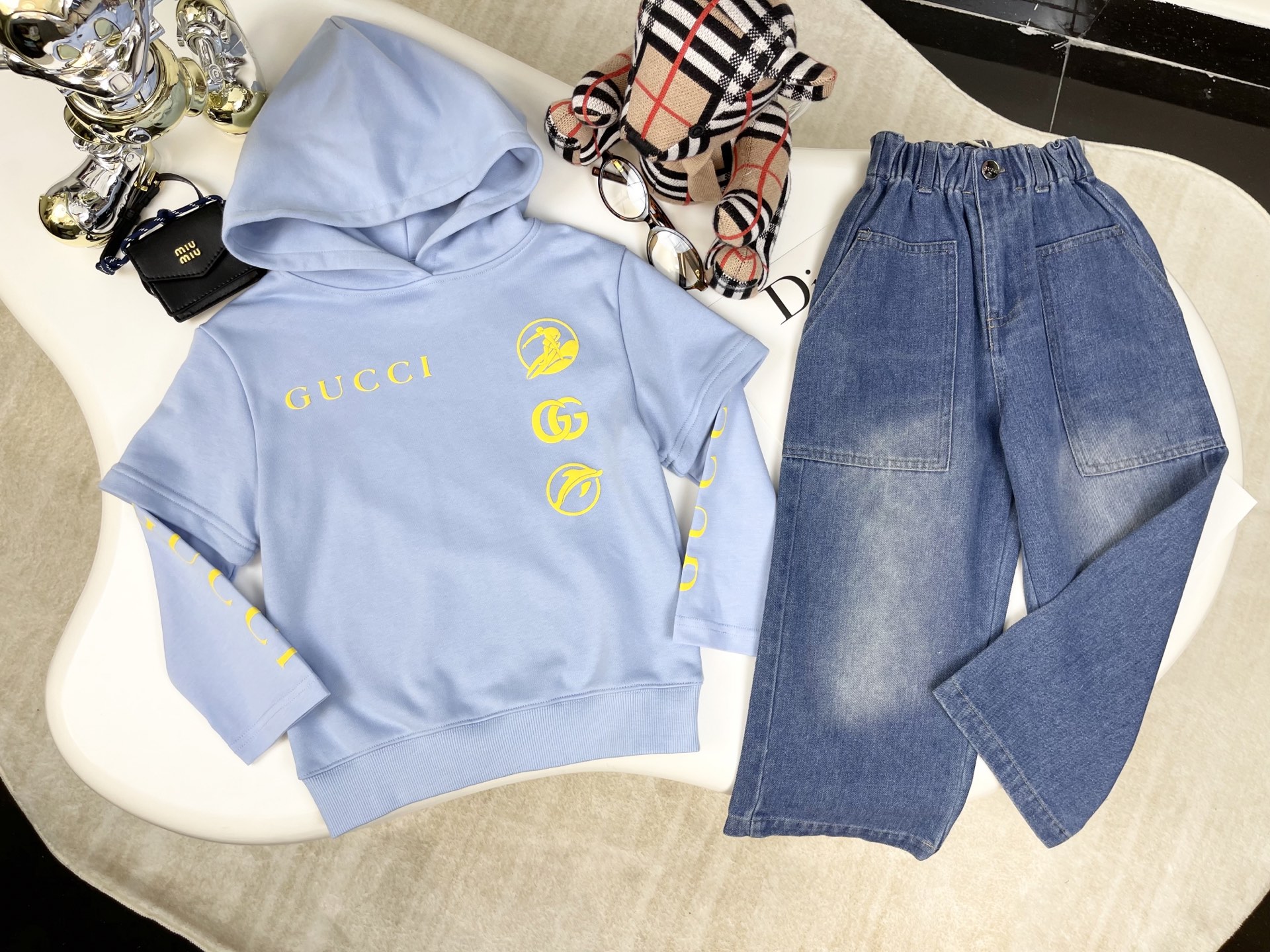 Gucci 2025 Fall/Winter Kids' Hoodie Sweatshirt - Stylish & Comfortable Outfit