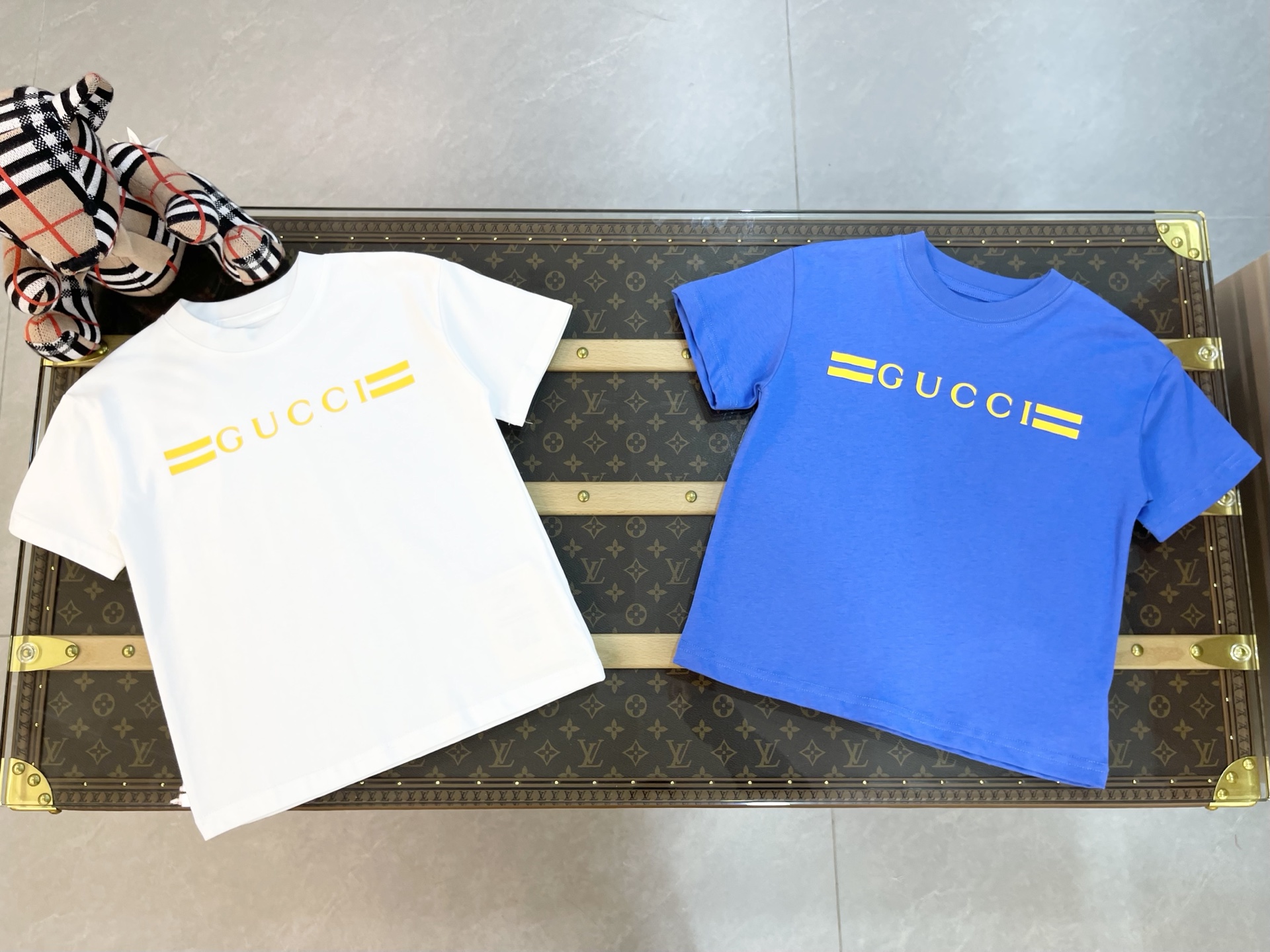 Precio de venta ¥79 sin descuento GUCCI 2026 nueva camiseta de manga corta para niños de primavera temprana, proceso de…