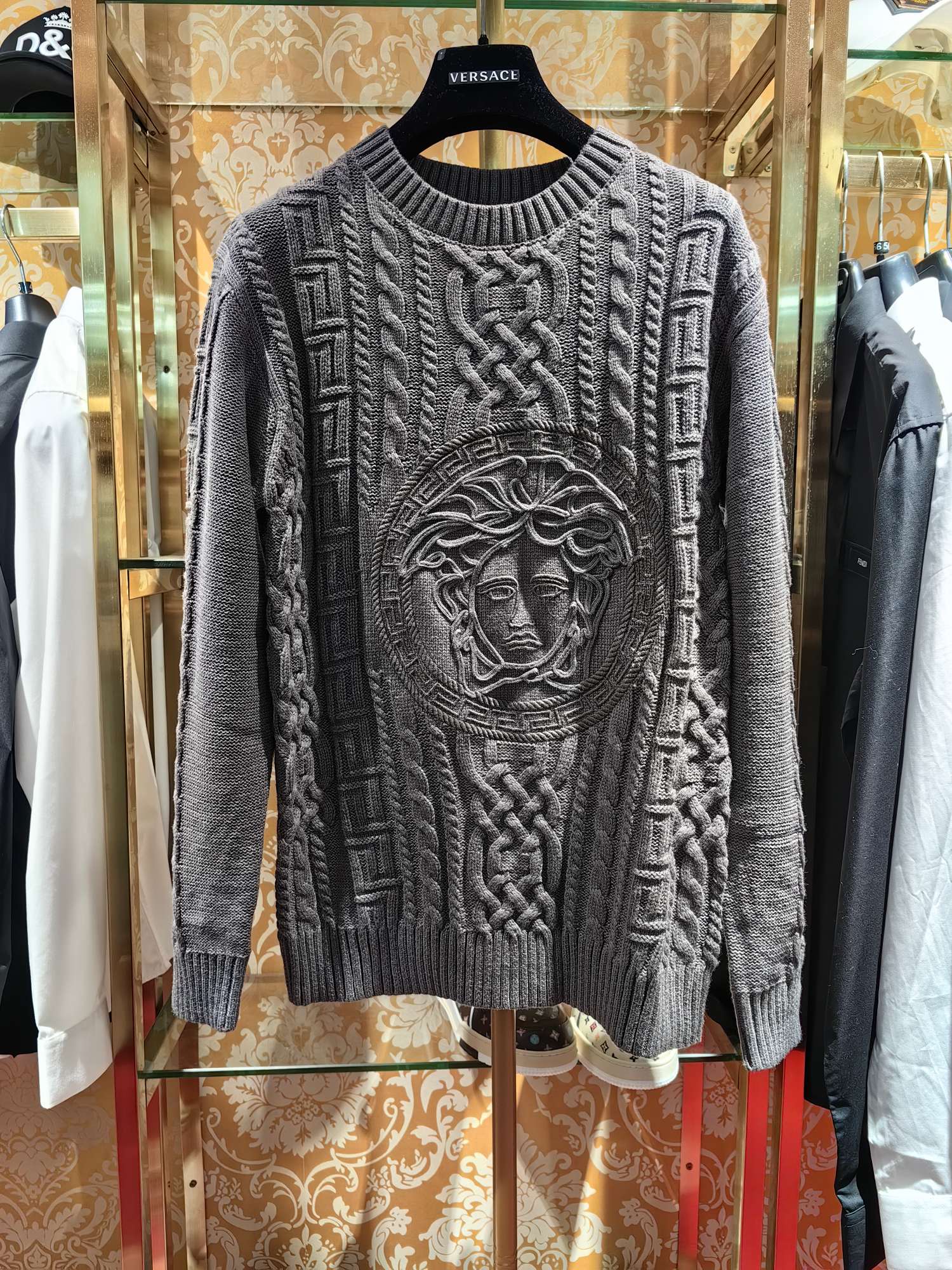 Suéter de manga larga Versace 🔥 de moda, nuevo estilo de otoño e invierno 2024, mismo que en tiendas, cuello redondo, …