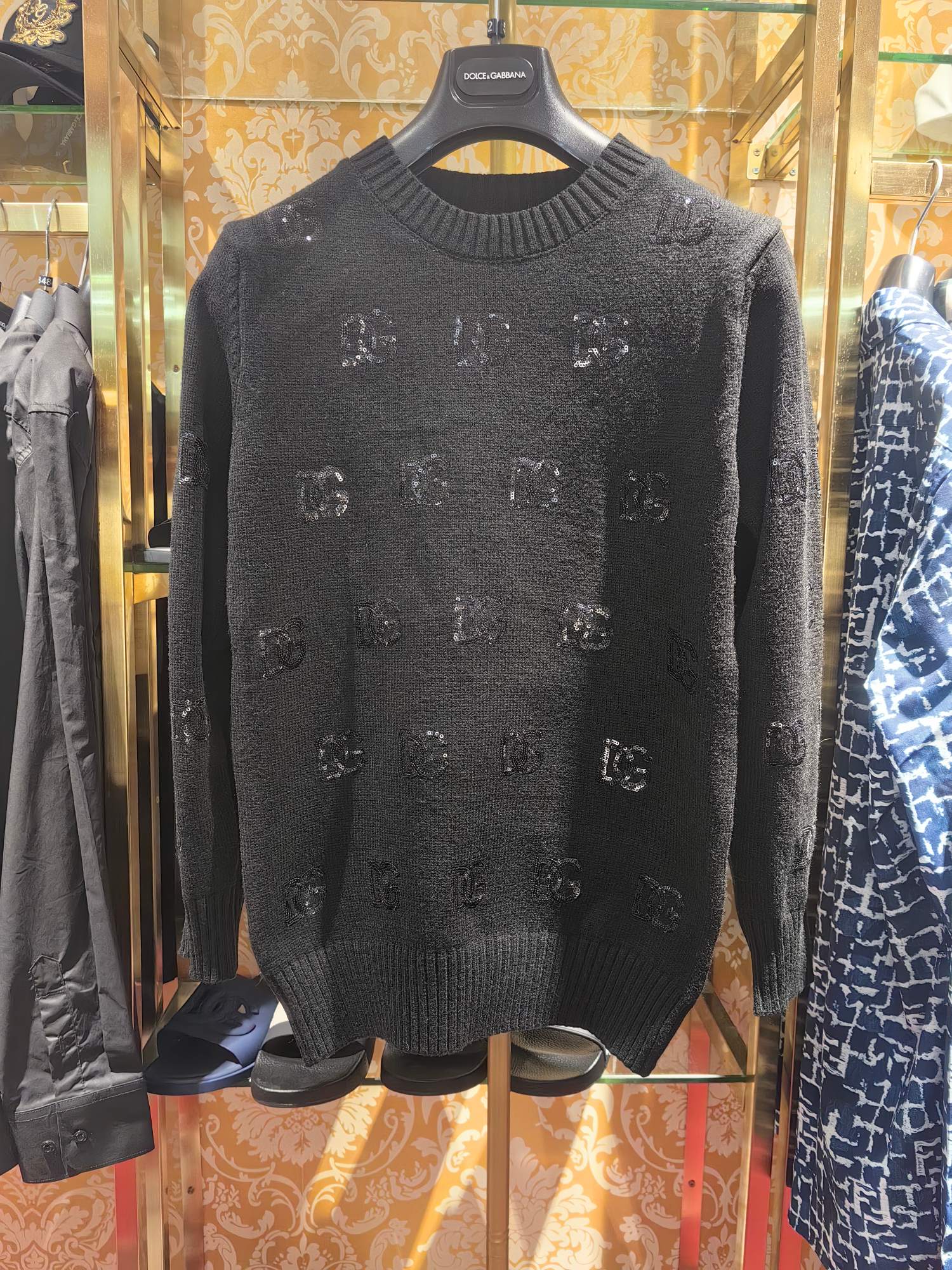 𝘿𝙊𝙇𝘾𝙀 & 𝙂𝘼𝘽𝘽𝘼𝙉𝘼 2024 nueva colección de otoño-invierno, suéter de manga larga sincronizado con la tienda, l…