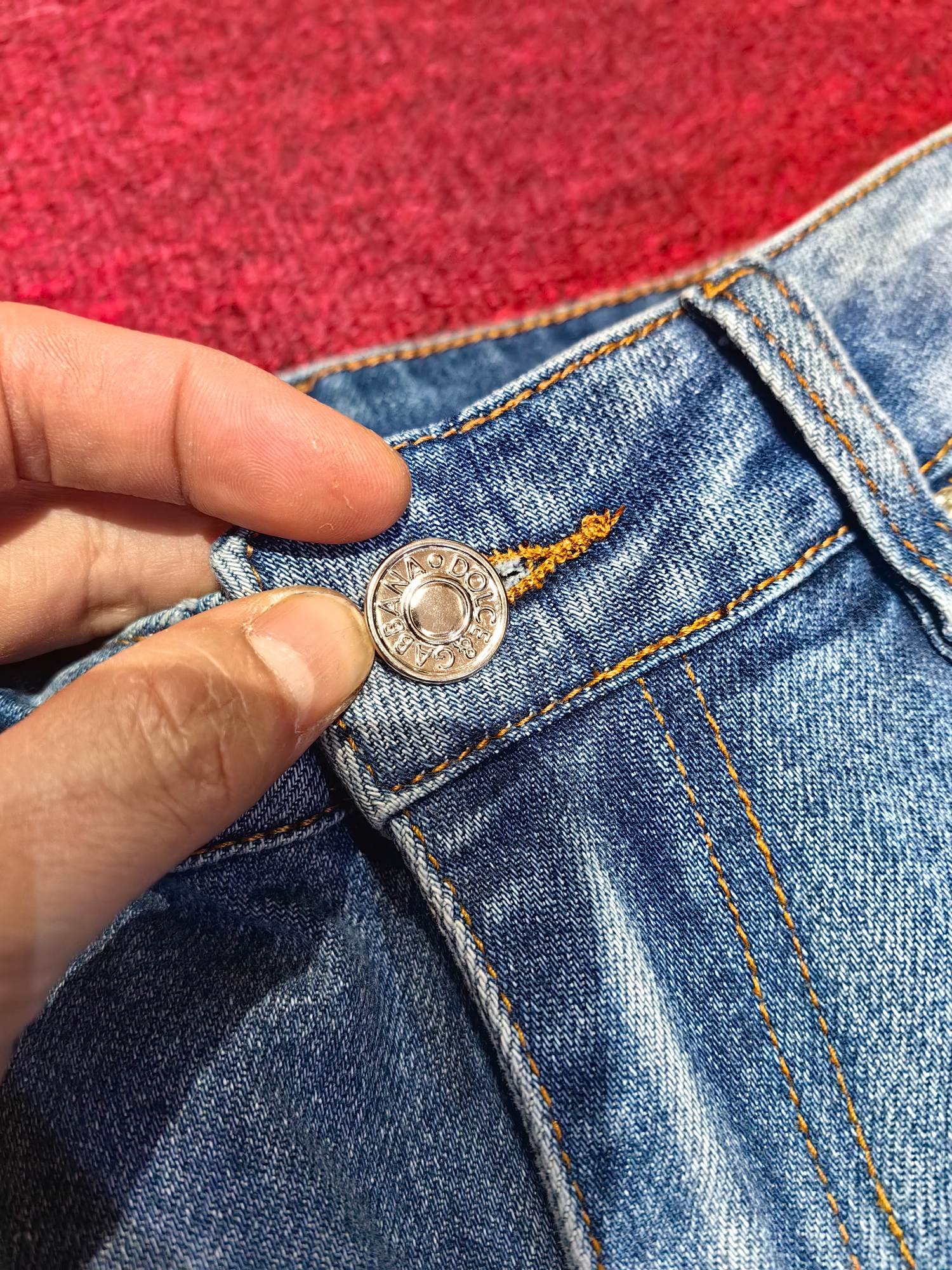 DOLCE & GABBANA Light Blue Wash Straight-Leg Jeans with Logo Patch 6 a1741864198199 6632
