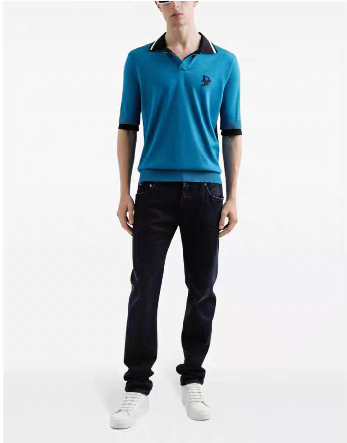 DOLCE & GABBANA Jersey Knit Polo Shirt | Short Sleeve, Regular Fit 2 a1743054417630 1822