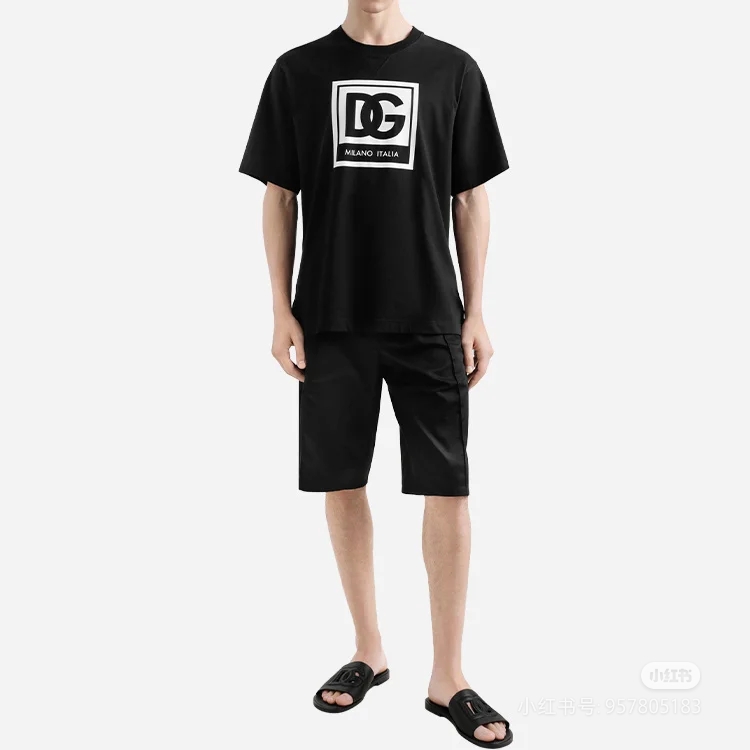 DOLCE & GABBANA Men's Black Graphic Print Crew Neck Short Sleeve T-Shirt 4 a1743246577939 4674