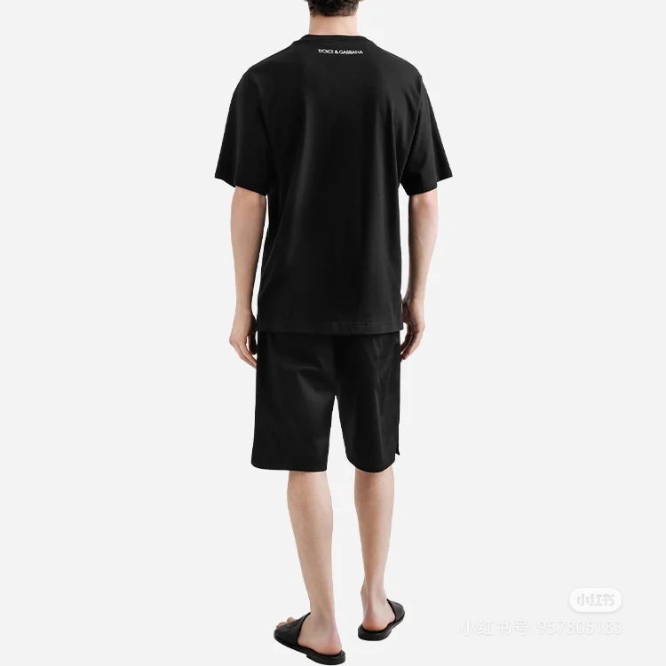 DOLCE & GABBANA Men's Black Graphic Print Crew Neck Short Sleeve T-Shirt 3 a1743246577946 1565