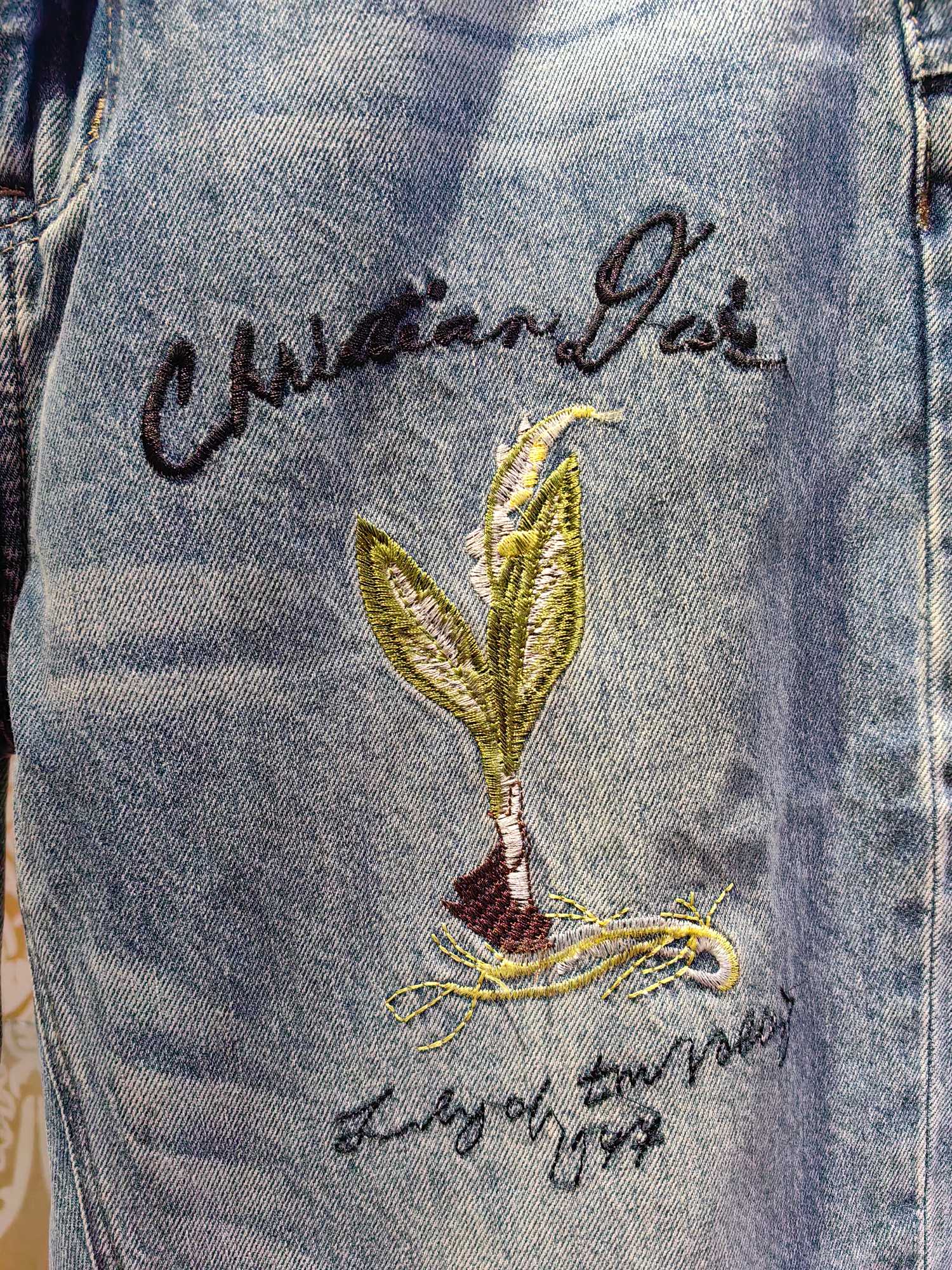 DIOR P400専柜同步 牛仔裤 前後刺繍工芸カスタム