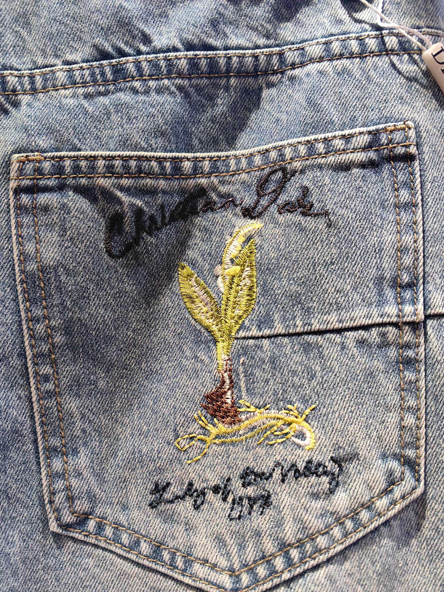 DIOR P400専柜同步 牛仔裤 前後刺繍工芸カスタム