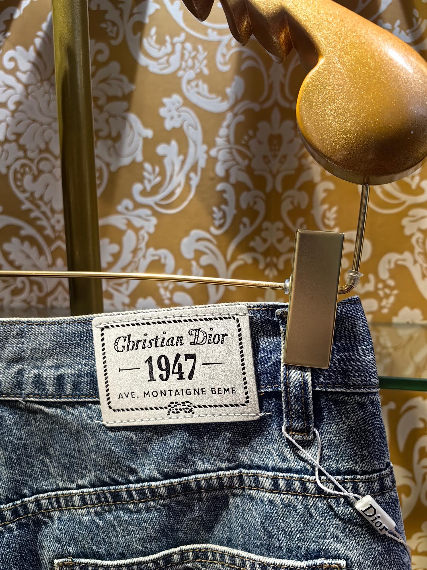 DIOR P400専柜同步 牛仔裤 前後刺繍工芸カスタム