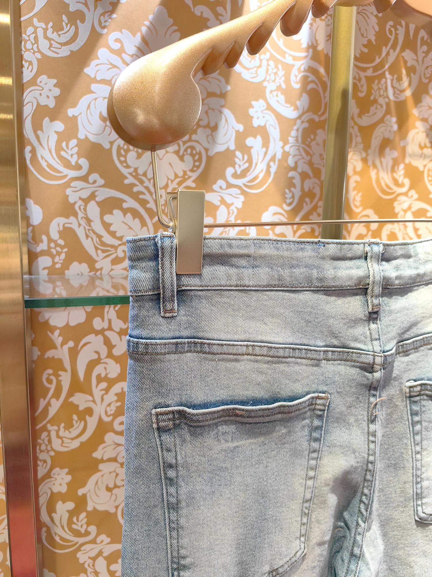 GUCCI p400専柜同步 高品質刺繍デニムパンツ