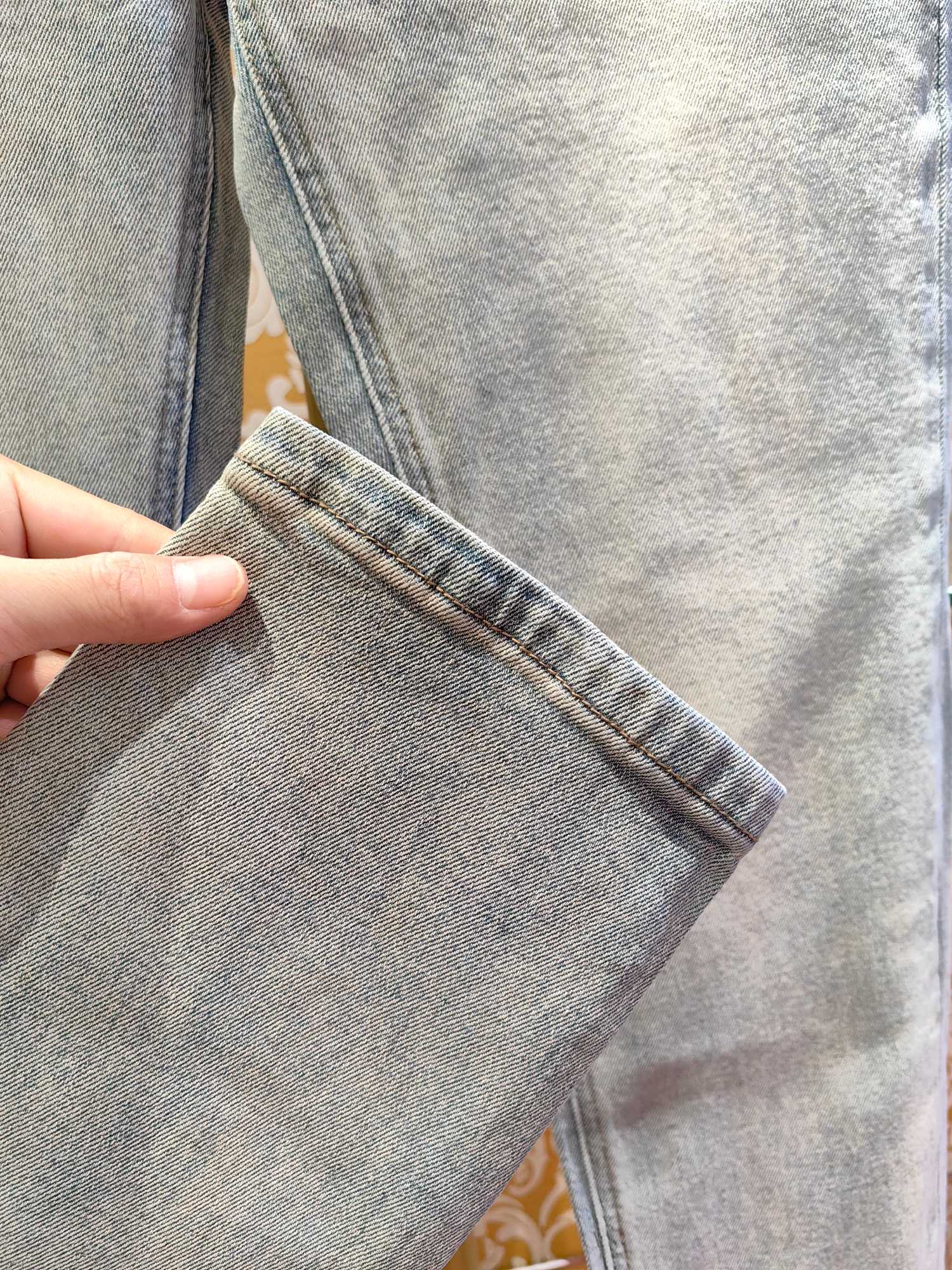 GUCCI p400専柜同步 高品質刺繍デニムパンツ