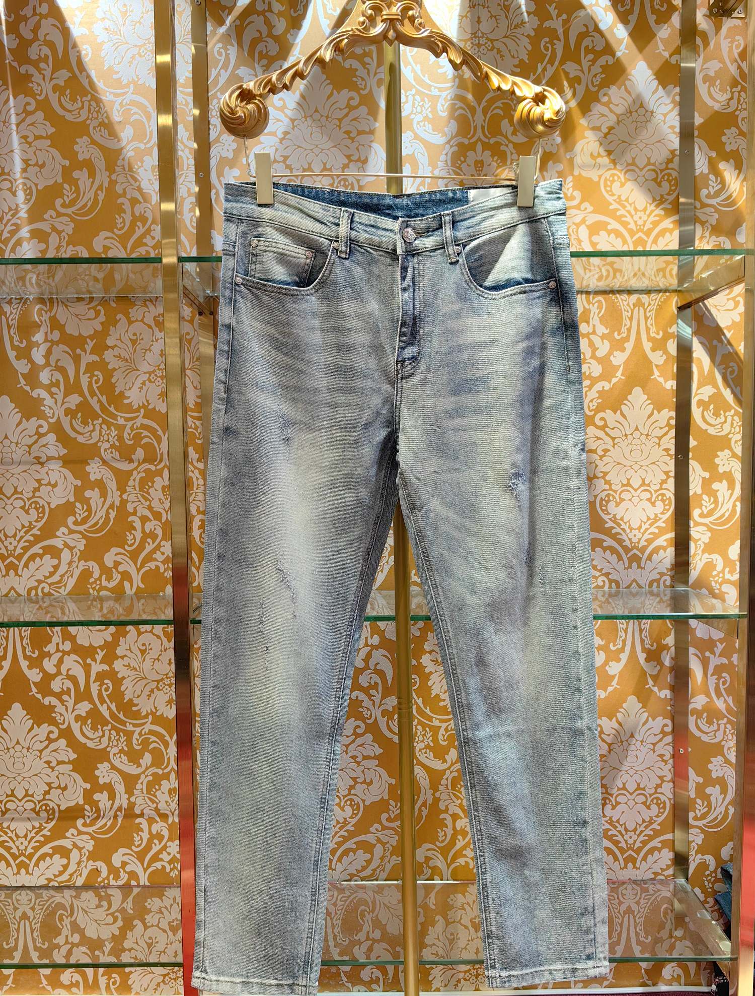 DIOR P400専柜同步 完璧なブルー牛仔パンツ