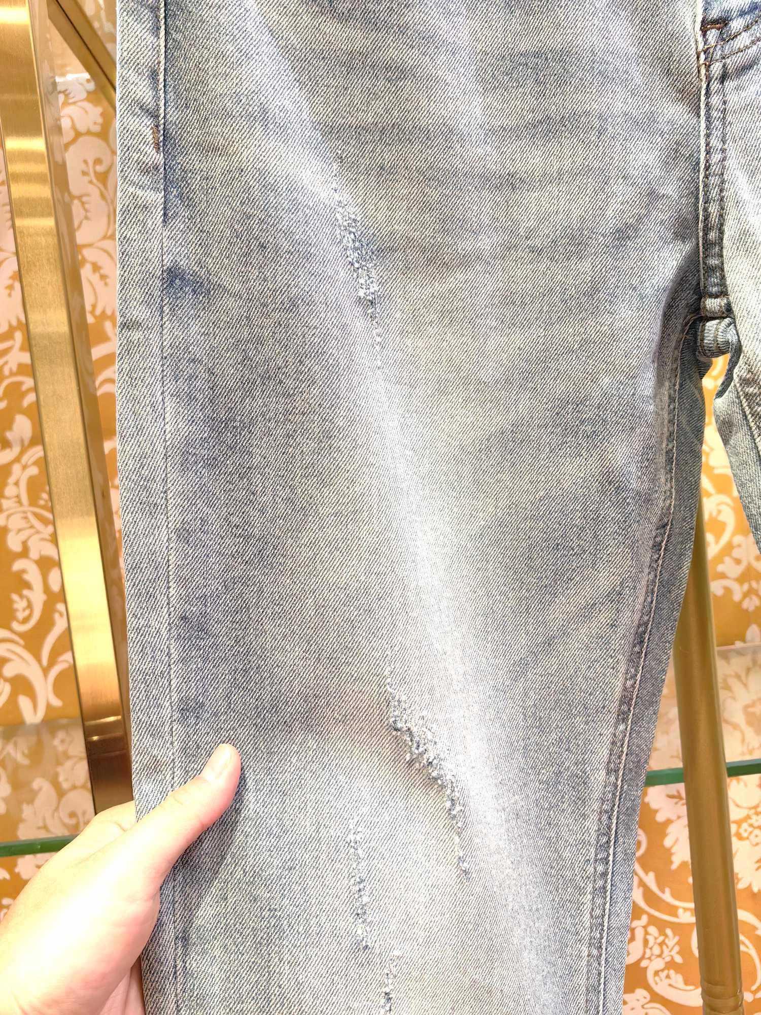 DIOR P400専柜同步 完璧なブルー牛仔パンツ