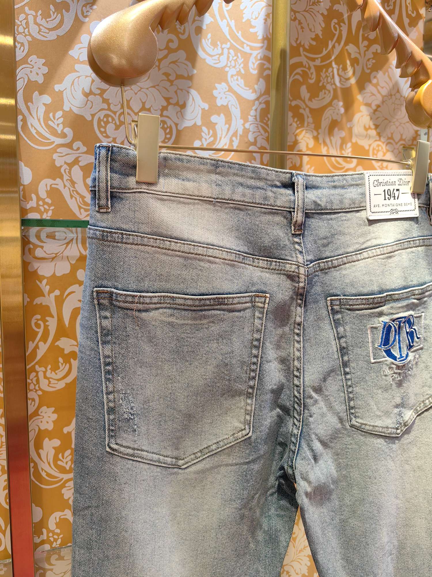 DIOR P400専柜同步 完璧なブルー牛仔パンツ