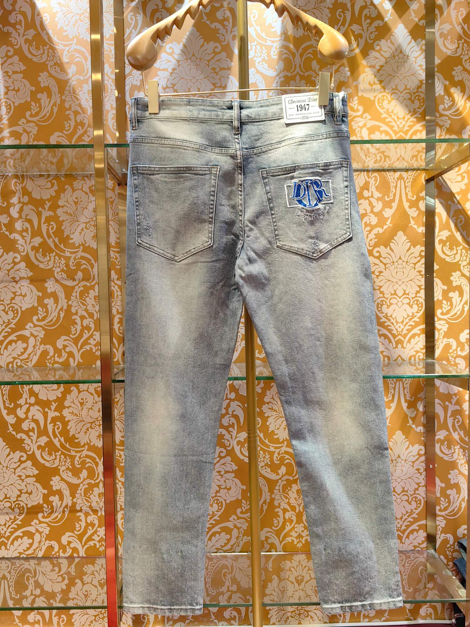 DIOR P400専柜同步 完璧なブルー牛仔パンツ