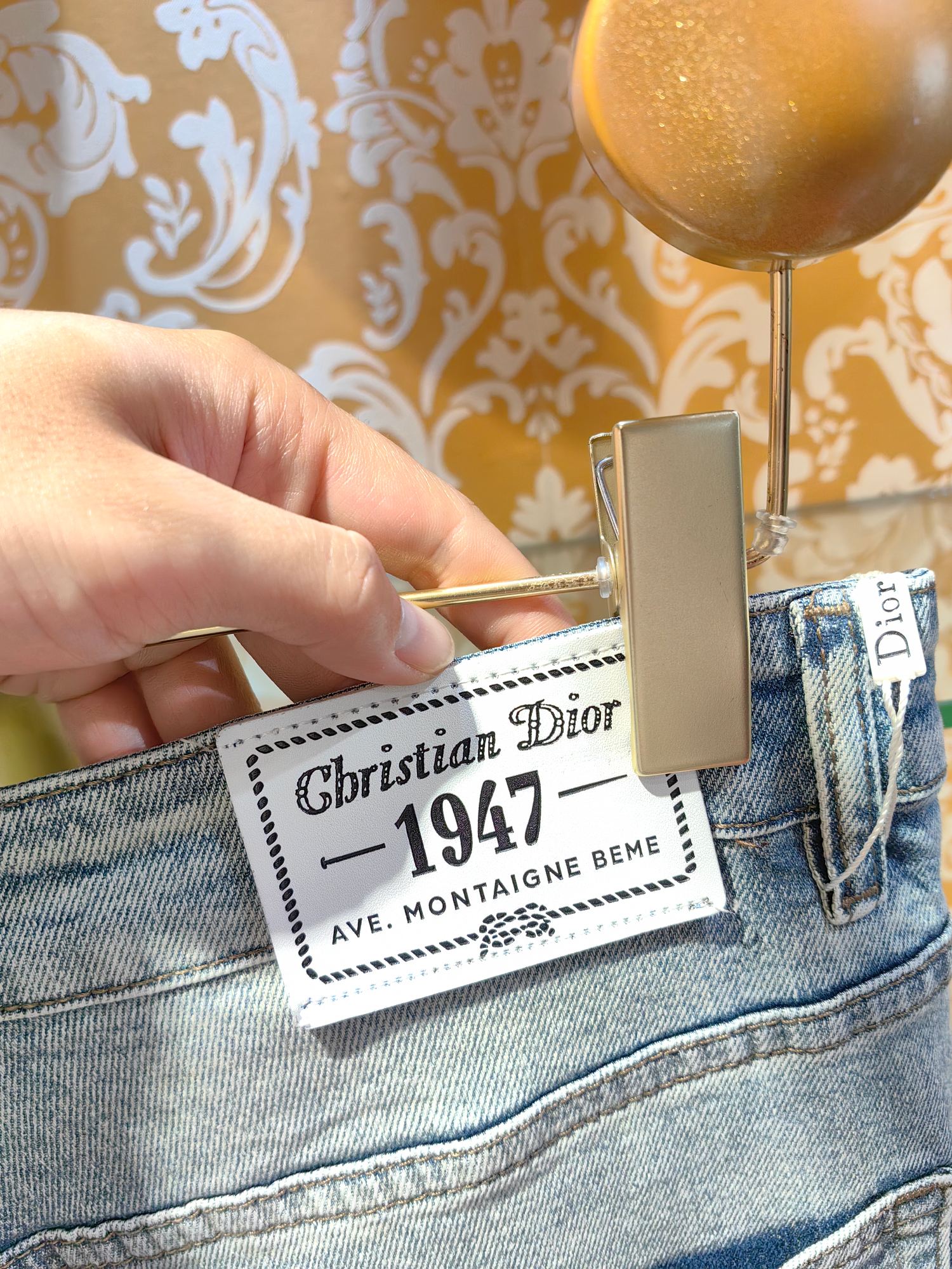 DIOR P400専柜同步 完璧なブルー牛仔パンツ