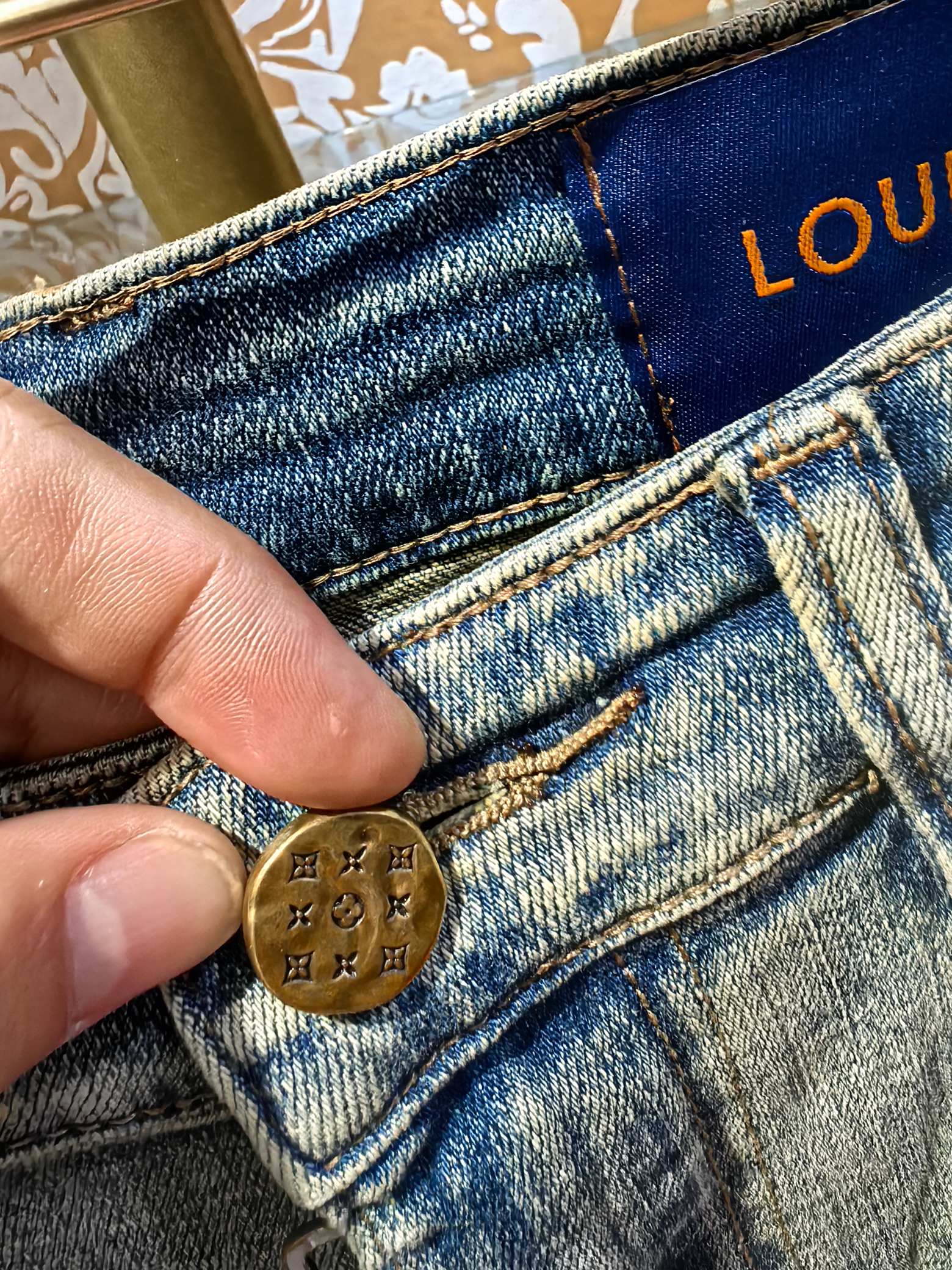 Louis Vuitton爆款牛仔裤|水洗休闲デザイン・柔らかい直喷印花