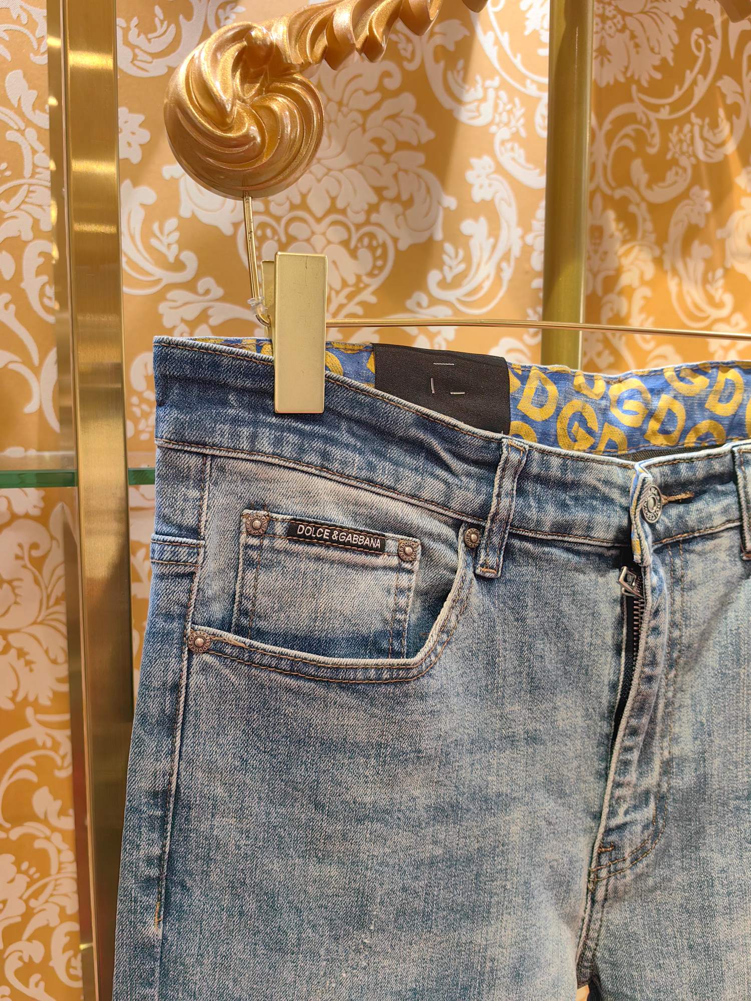 Dolce & Gabbana p400牛仔裤・完璧なブルー・修身デザイン