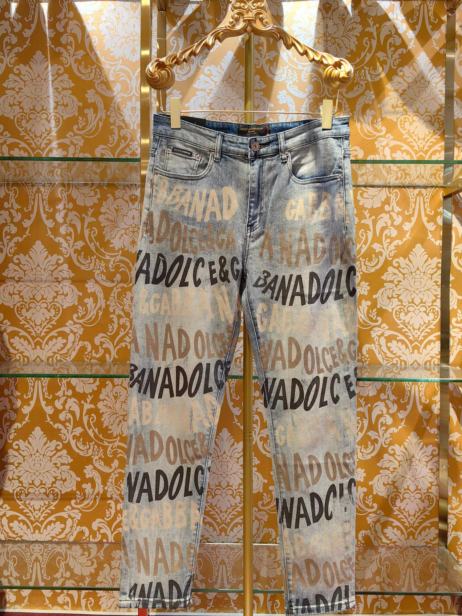 DOLCE & GABBANA p400専柜同步 スタイリッシュなブルーデニムパンツ