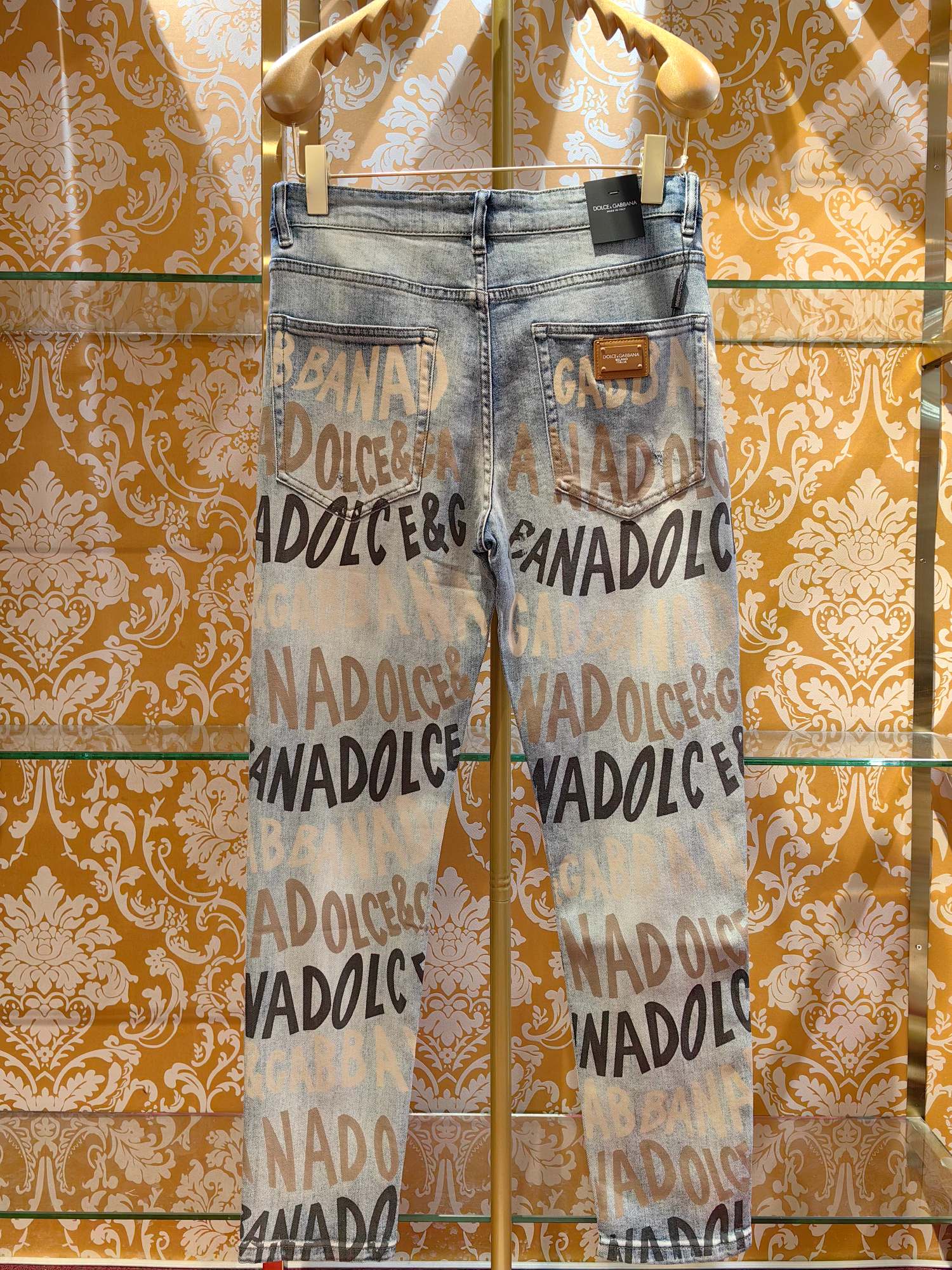 DOLCE & GABBANA p400専柜同步 スタイリッシュなブルーデニムパンツ