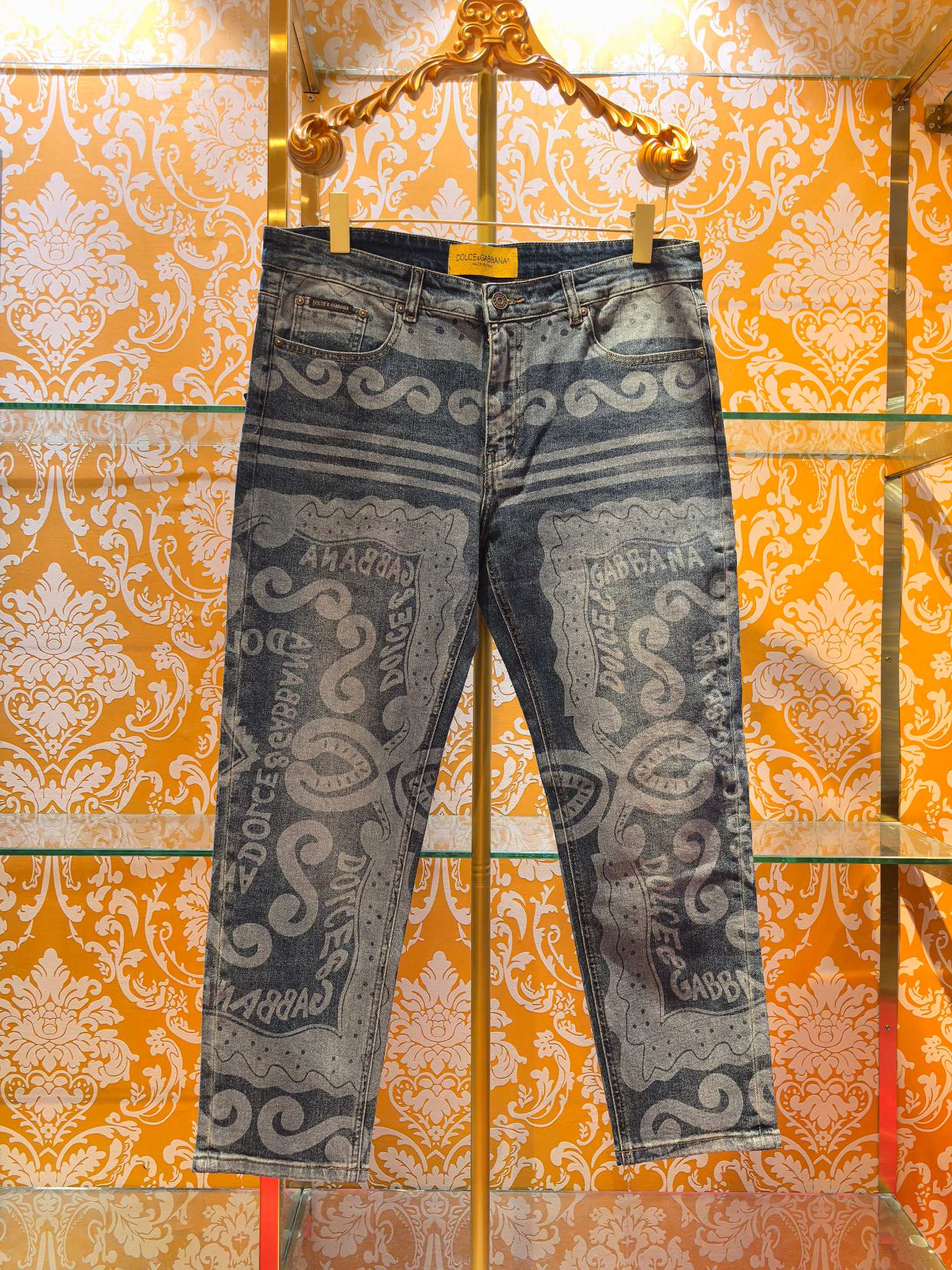 Dolce & Gabbana P400デニムパンツ 修身小直筒型