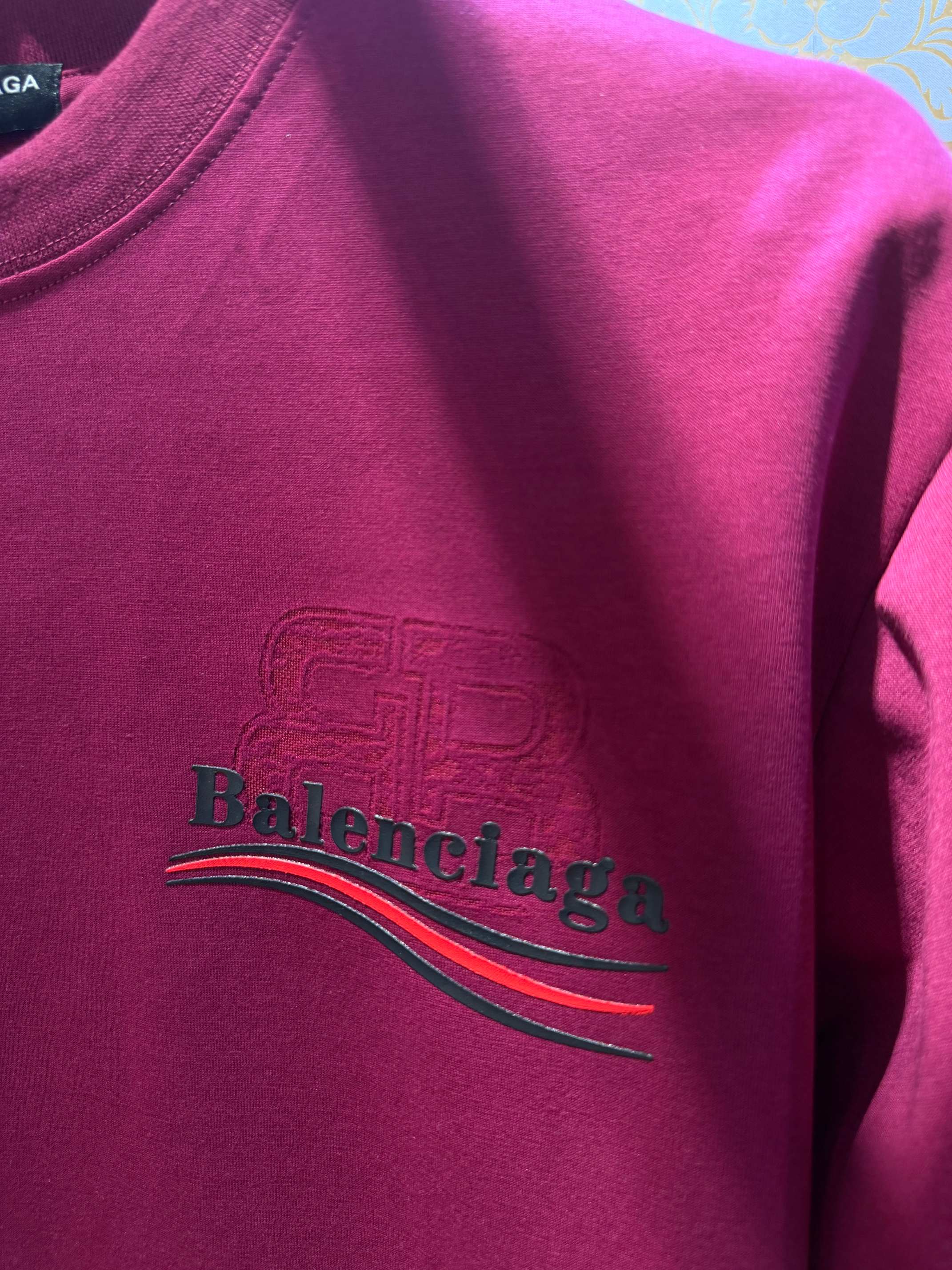BALENCIAGA/巴黎世家 2026春夏新款短袖T恤 高工艺做法,定位烧花加印花 独家版本 正常版型 3
