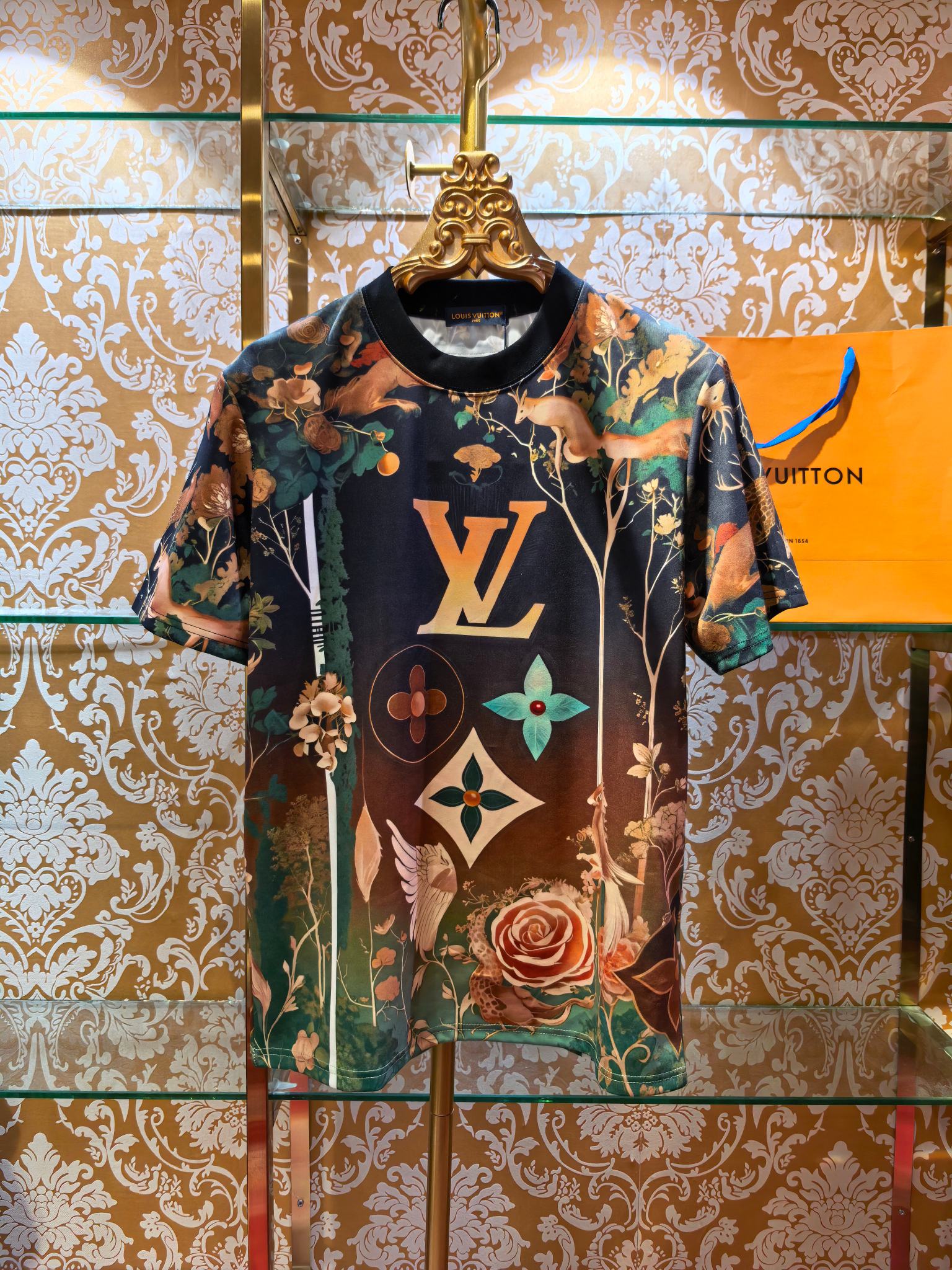 NO:786645,LOUIS VUITTON 26 new spring and summer short-sleeved fantasy national style printed short-sleeved suit, 260 grams of Cuban cotton. It combines the brand's classic logo and fantasy national style printing design. The suit is easy to match, has high brand recognition and artistic personality, and has outstanding texture. Slim fit size s m L xL, Louis Vuitton-clothing, louis vuitton, louis vuitton, T-shirt,19860909LOUIS VUITTON 26春夏新款短袖 奇幻国风印花短袖套装,260克古巴棉 融合品牌经典标识与奇幻国风印花设计,套装搭配便捷,兼具高品牌辨识度与艺术个性,质感出众 修身版型 码数 s m L xL,路易威登-服装,louis vuitton,louis vuitton,T-shirt,,Women's clothing