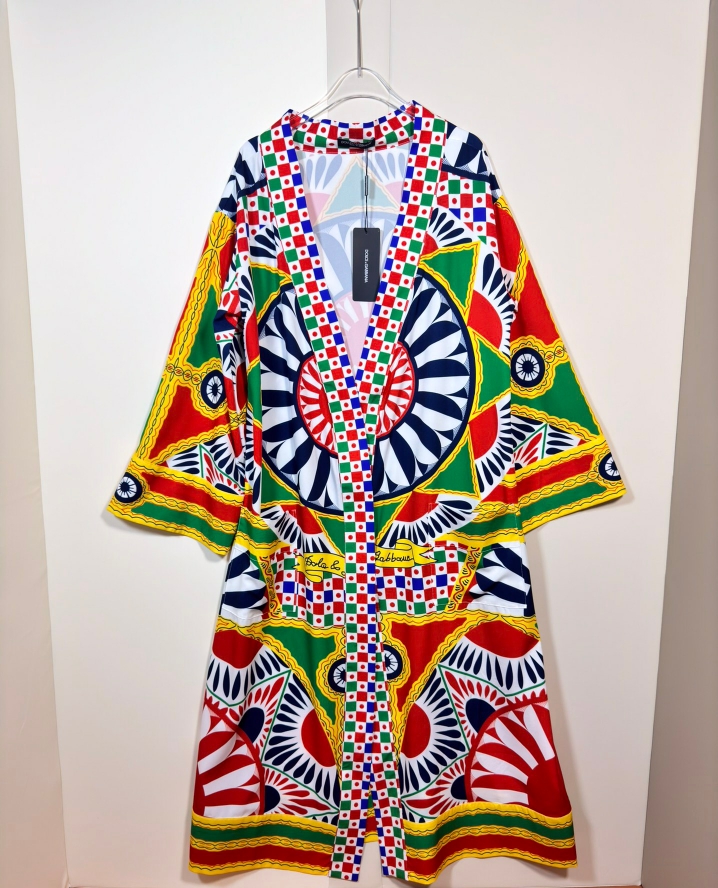High-End Women’s Clothing with D&G/Dougabana Packaging: Geometric Prints, Long Waist Belt, Unisex Sizes - 图片 3