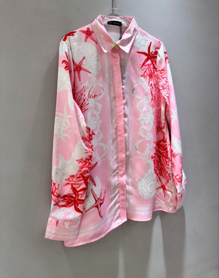 High-End Women’s Clothes: Versace/Franchzer Packed, New Pink-Bottomed Seastar Shirt, Various Sizes. - 图片 9