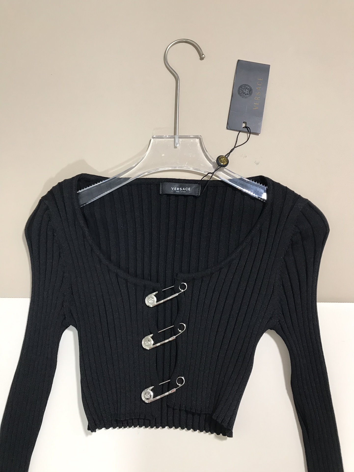 High-Quality Women’s Clothes: Versace/French Chest, Big Round Collar, Knitted Shirts Inspired by US Monuments - 图片 3