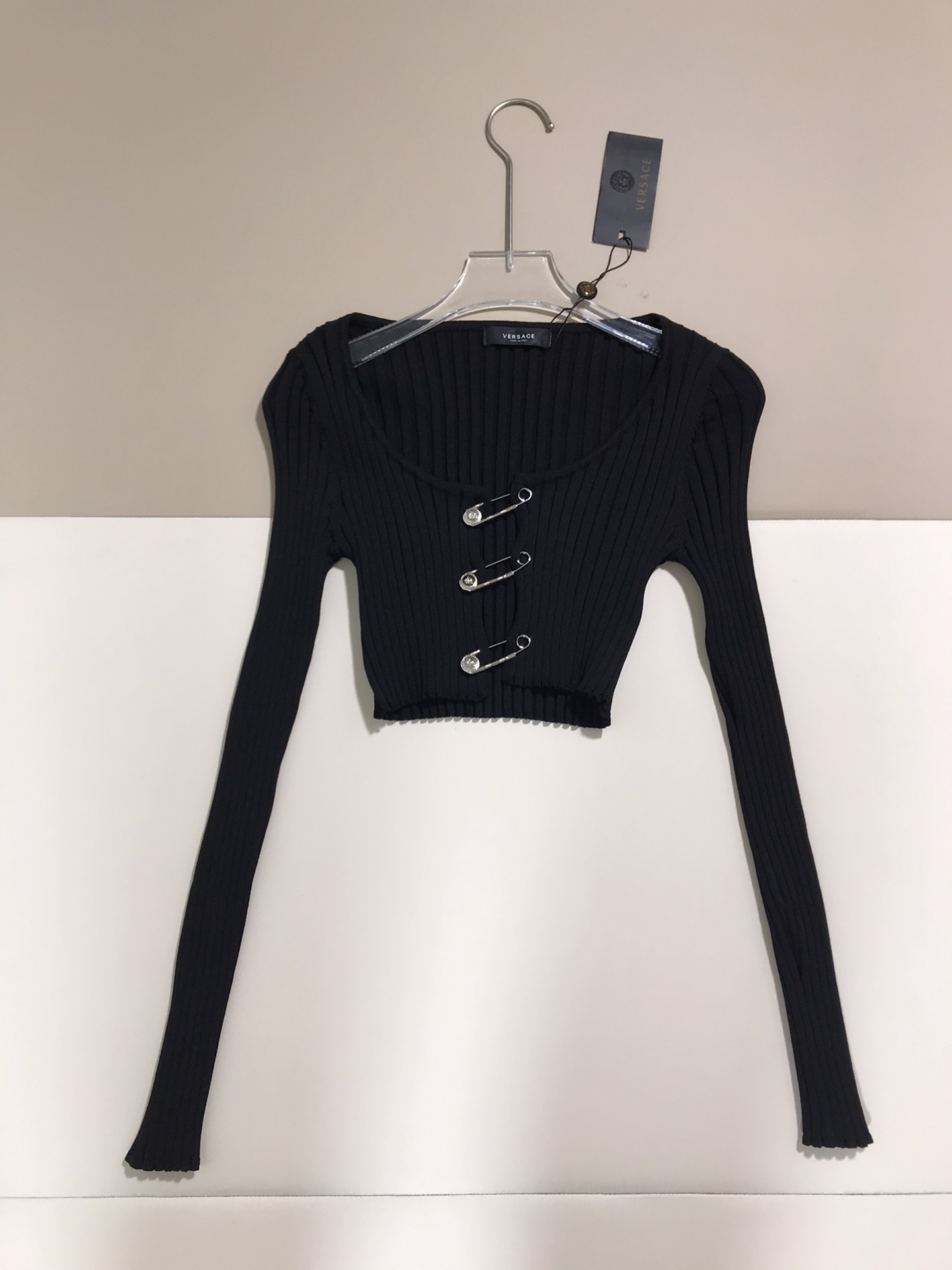 High-Quality Women’s Clothes: Versace/French Chest, Big Round Collar, Knitted Shirts Inspired by US Monuments - 图片 1