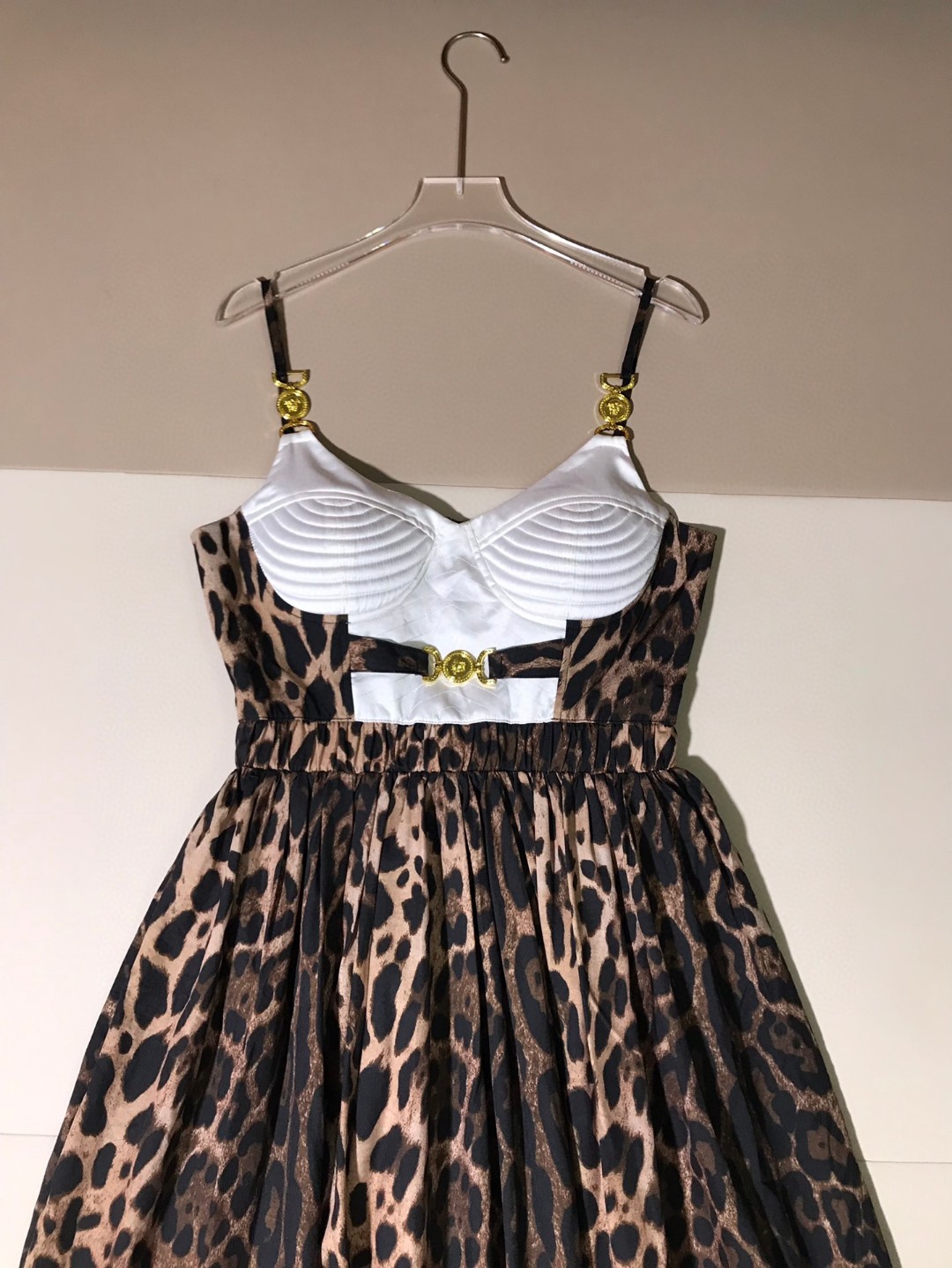 High-End Versace/Vanthruxol Women’s Dress: Classic Leopard Corset with Metal Details - 图片 3
